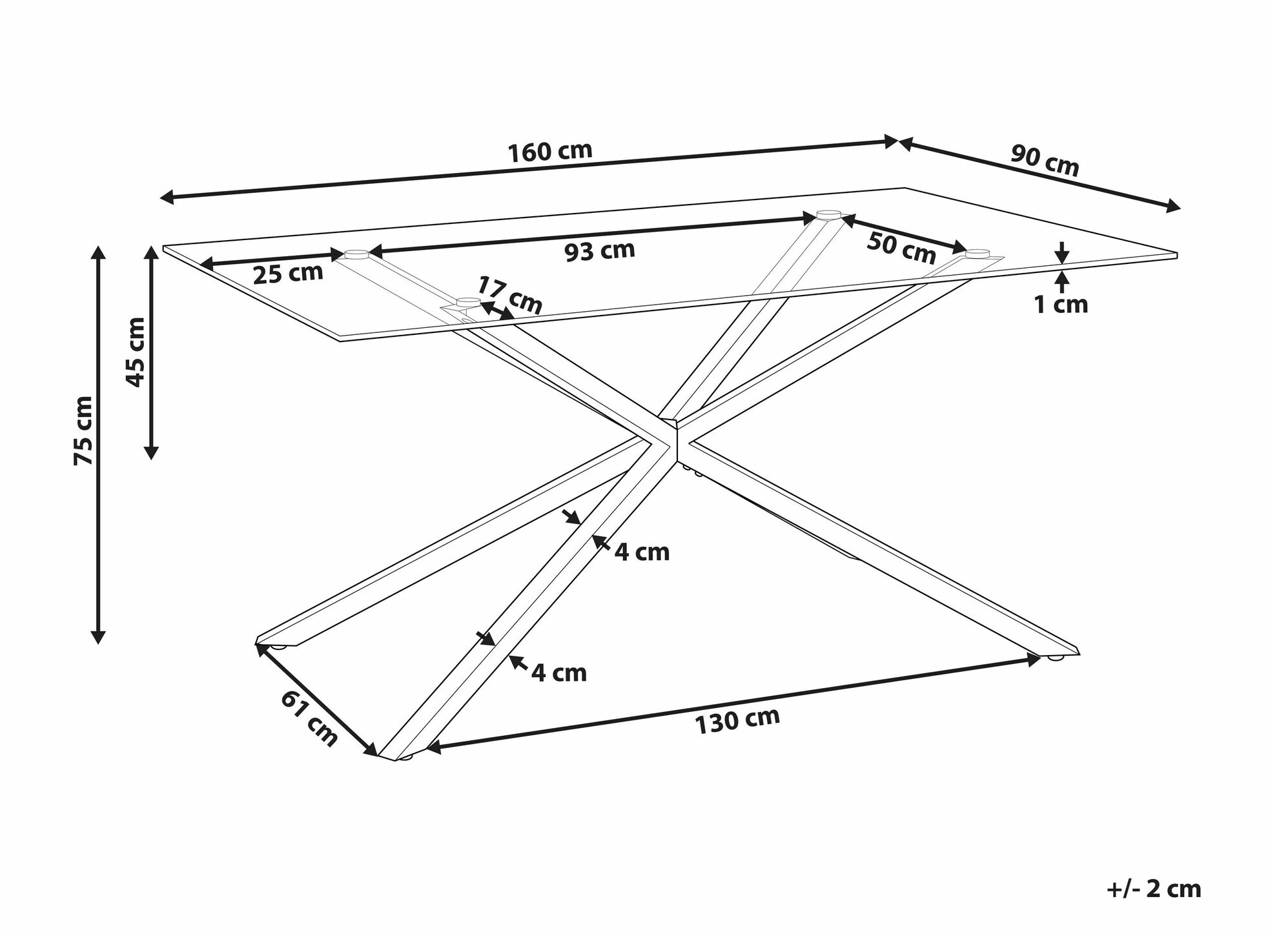 Stol Berwyn 1485 (Srebrna)