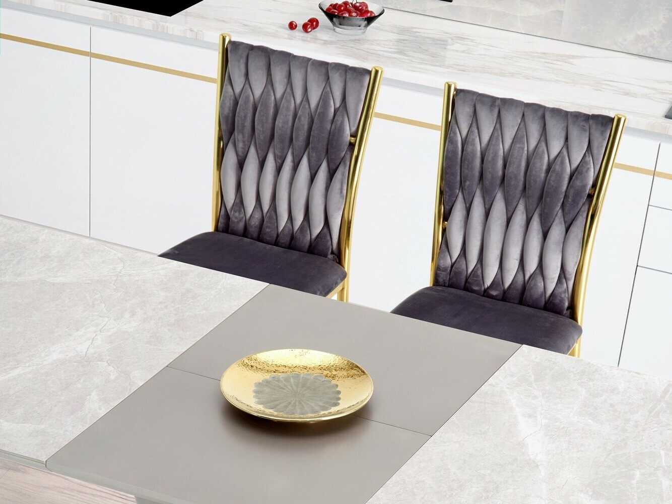 Stolica Houston 1139 (Siva + Zlatno)