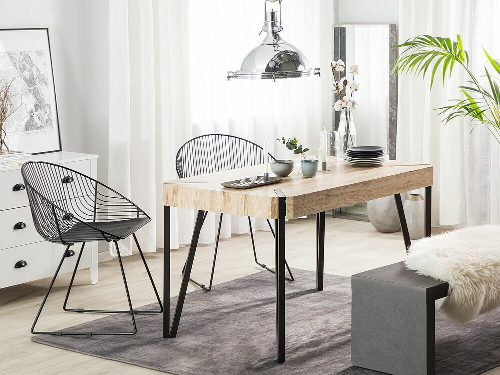 Stol Berwyn 1496 (Crna + Svijetlo drvo)