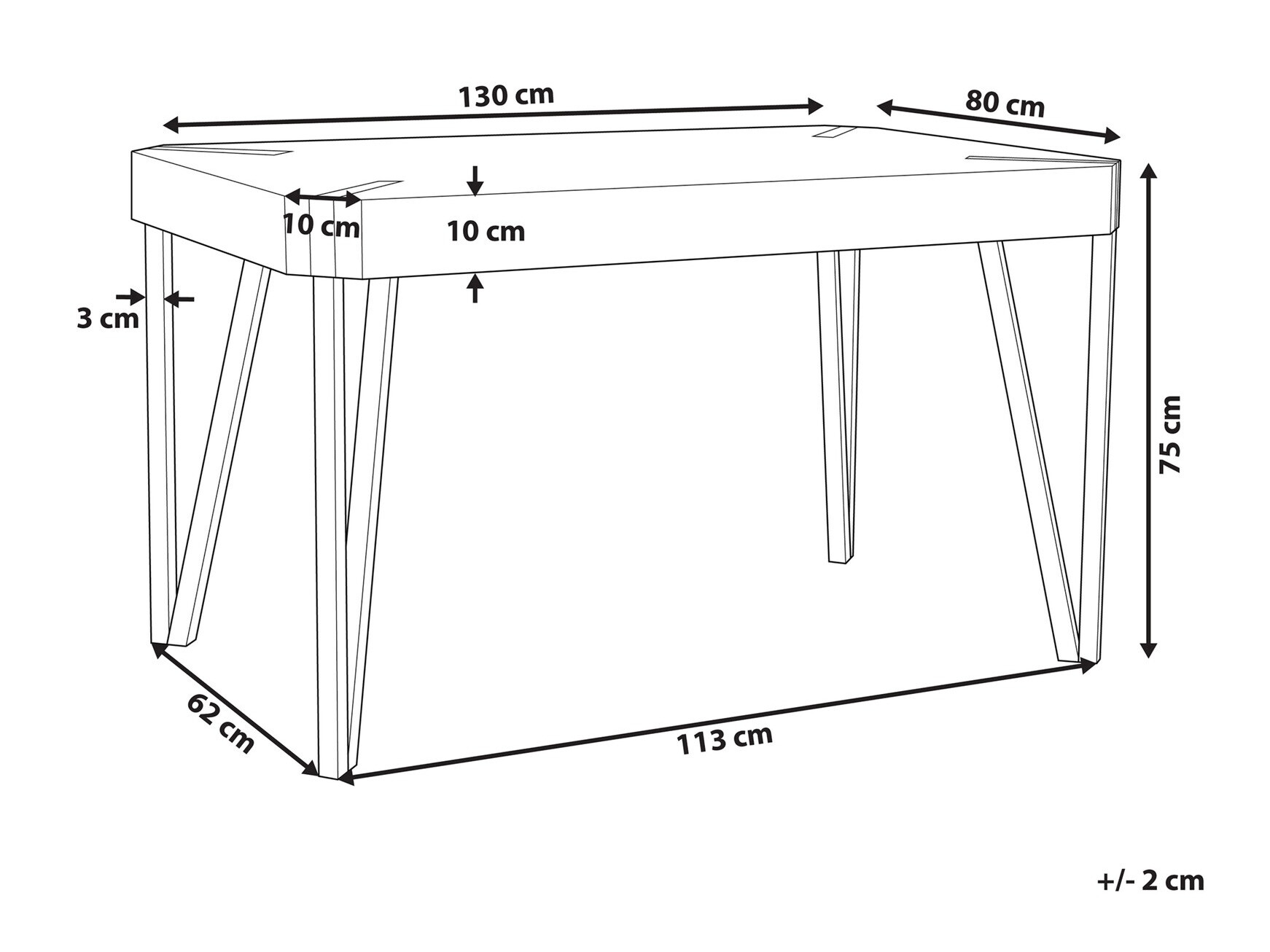 Stol Berwyn 1496 (Crna + Svijetlo drvo)