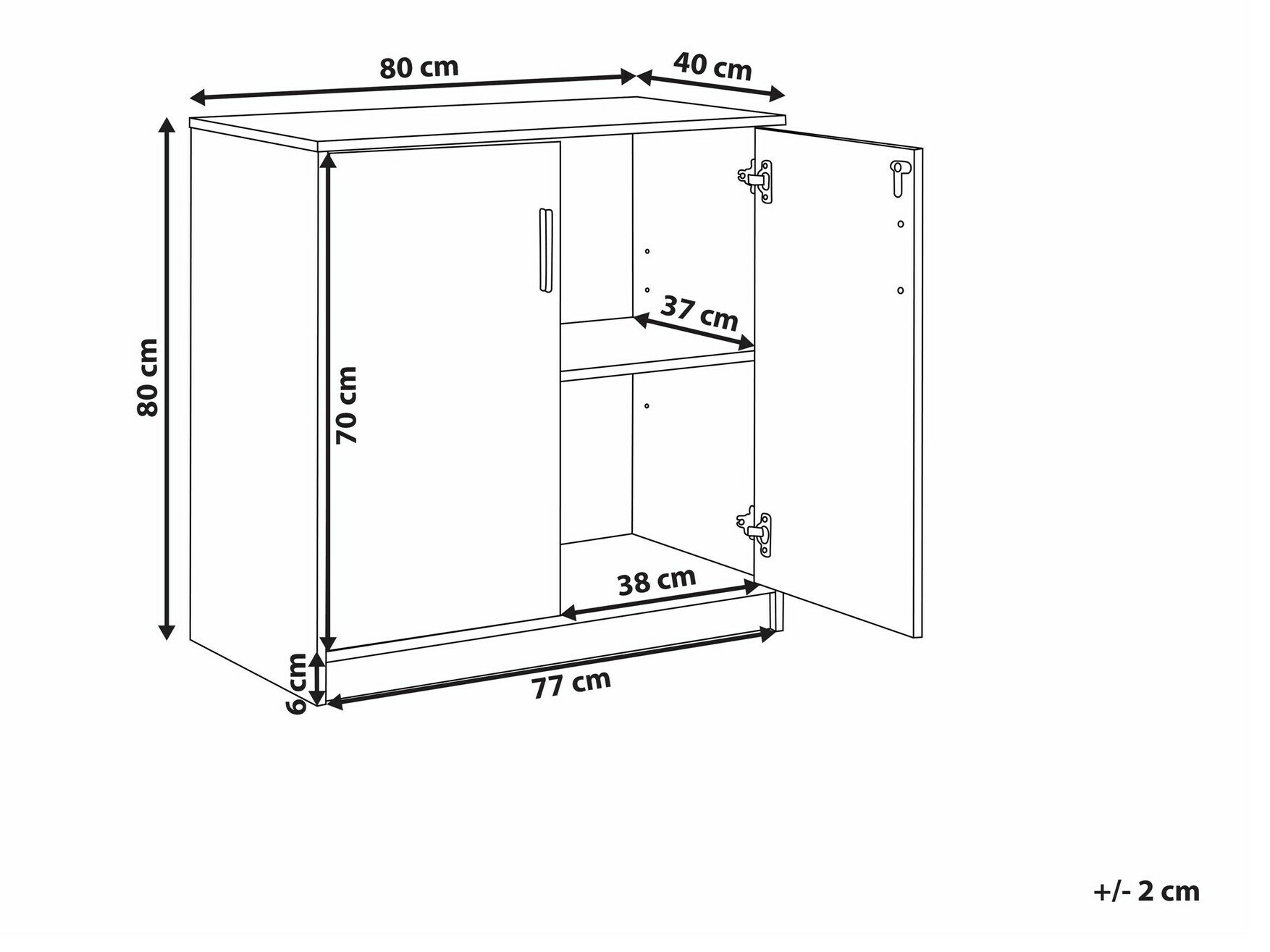 Ormarić Catferu 112 (Bijela + Siva)