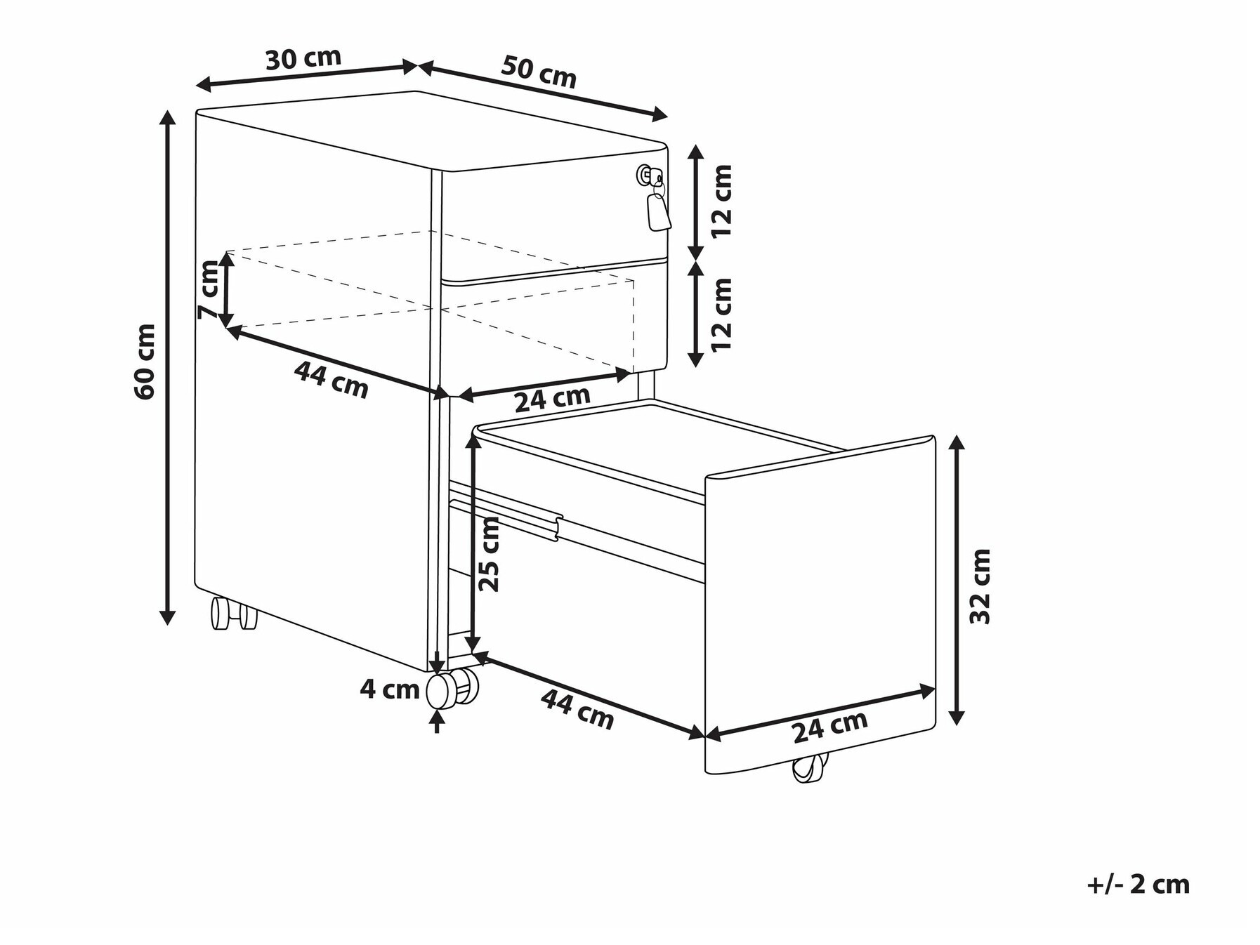 Ladičar Berwyn 1519 (Crvena)
