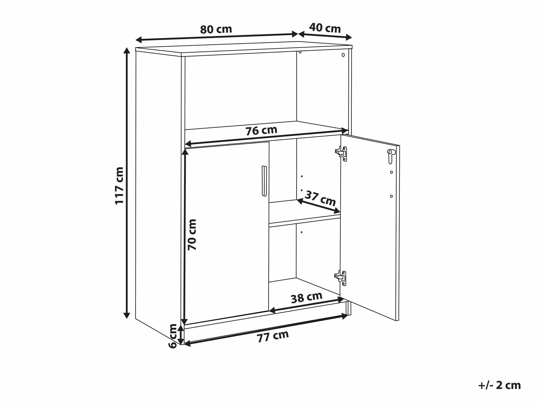 Ormarić Catferu 113 (Bijela + Siva)