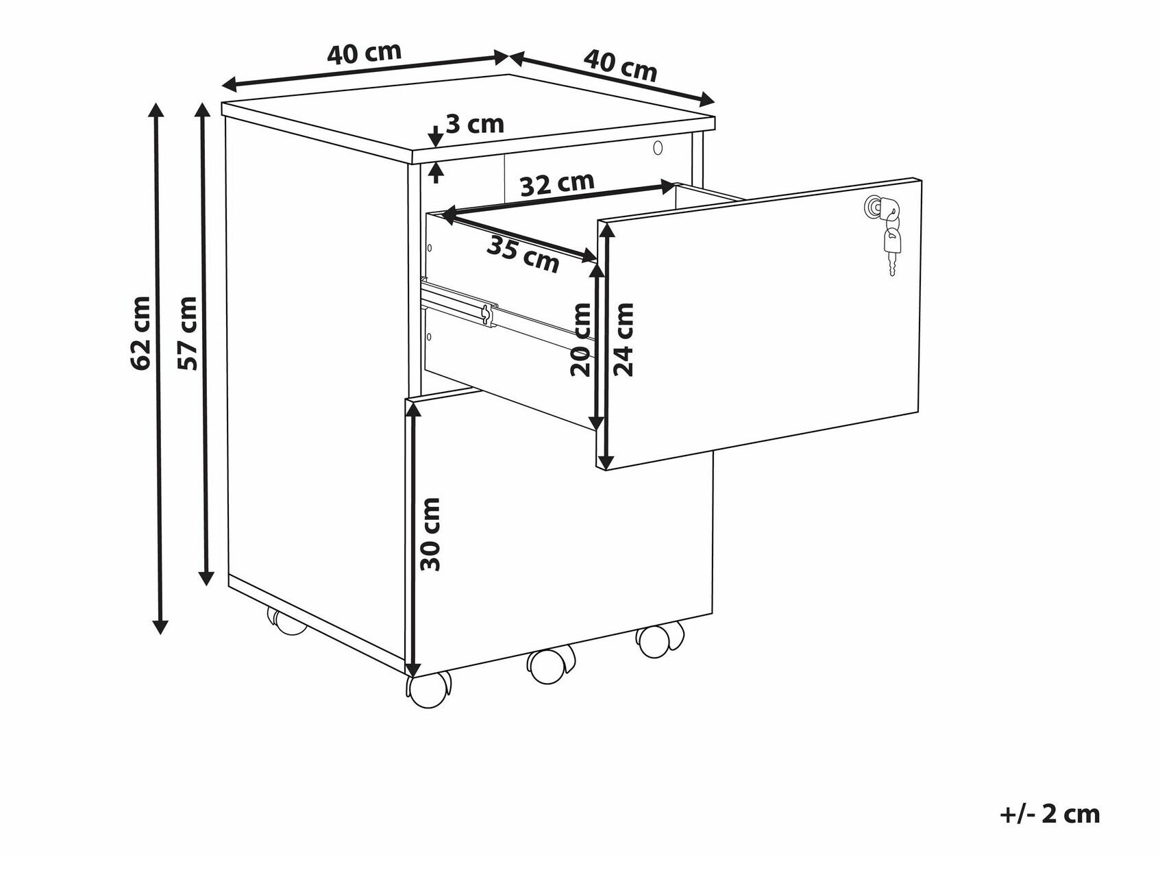 Ladičar Berwyn 1528