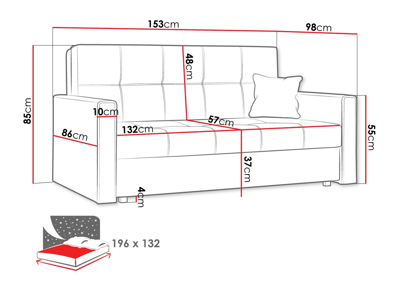 Kauč na razvlačenje Nuvora III (Spirit 11)
