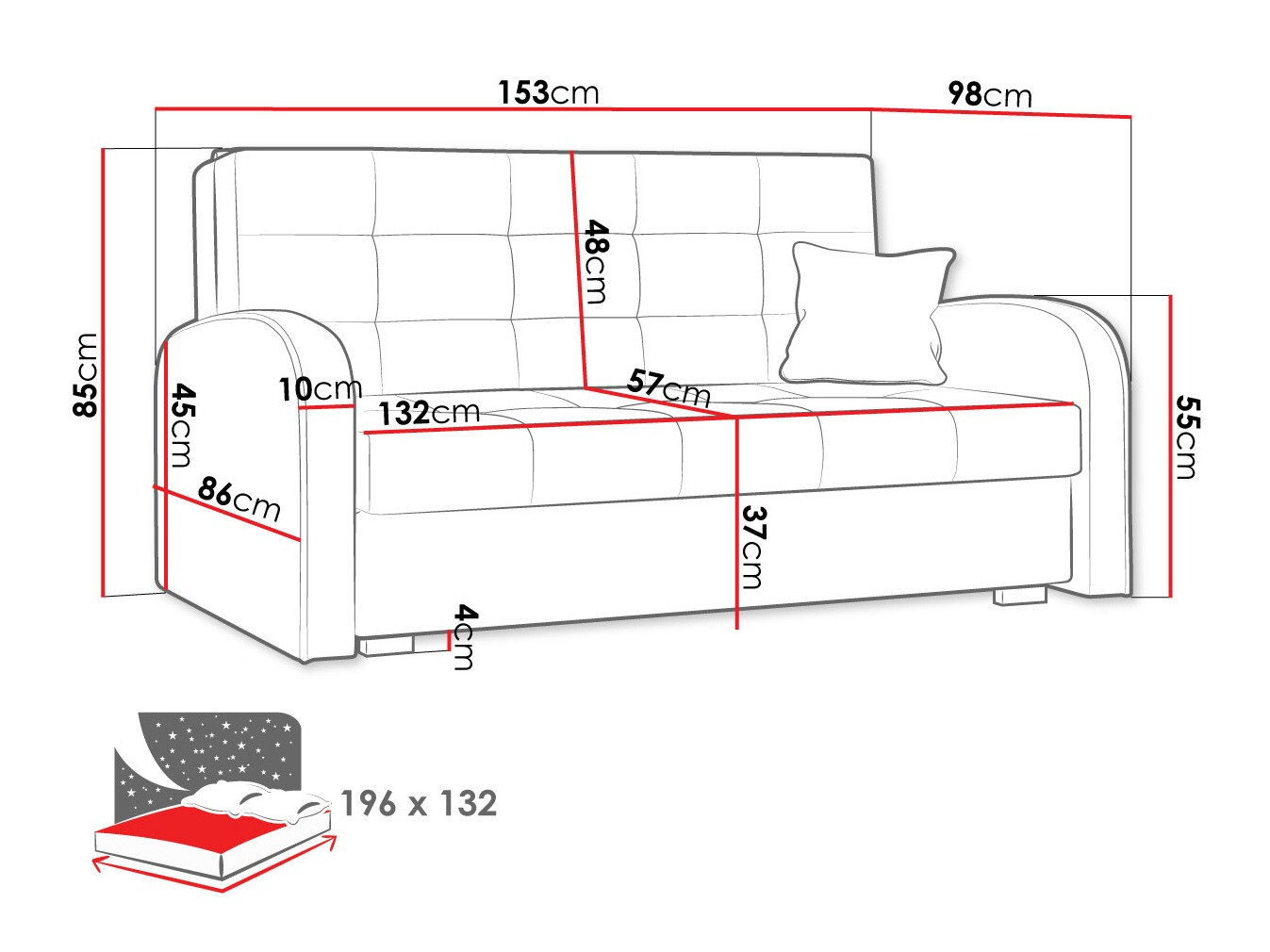 Kauč na razvlačenje Silona III (Kronos 22)