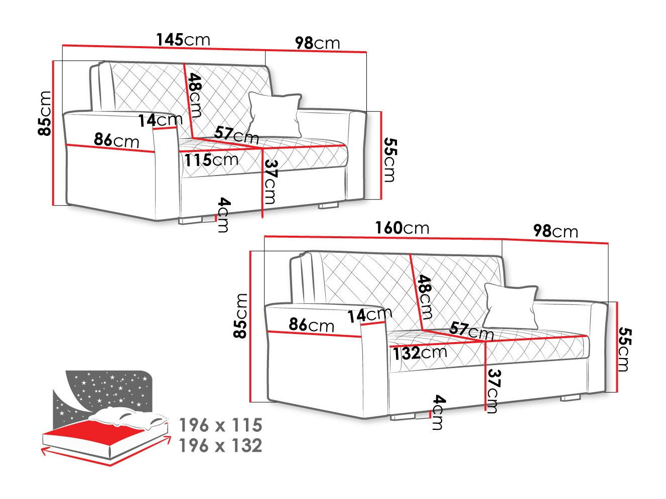 Tapecirani namještaj Clarona IV (Zanzibar 182)