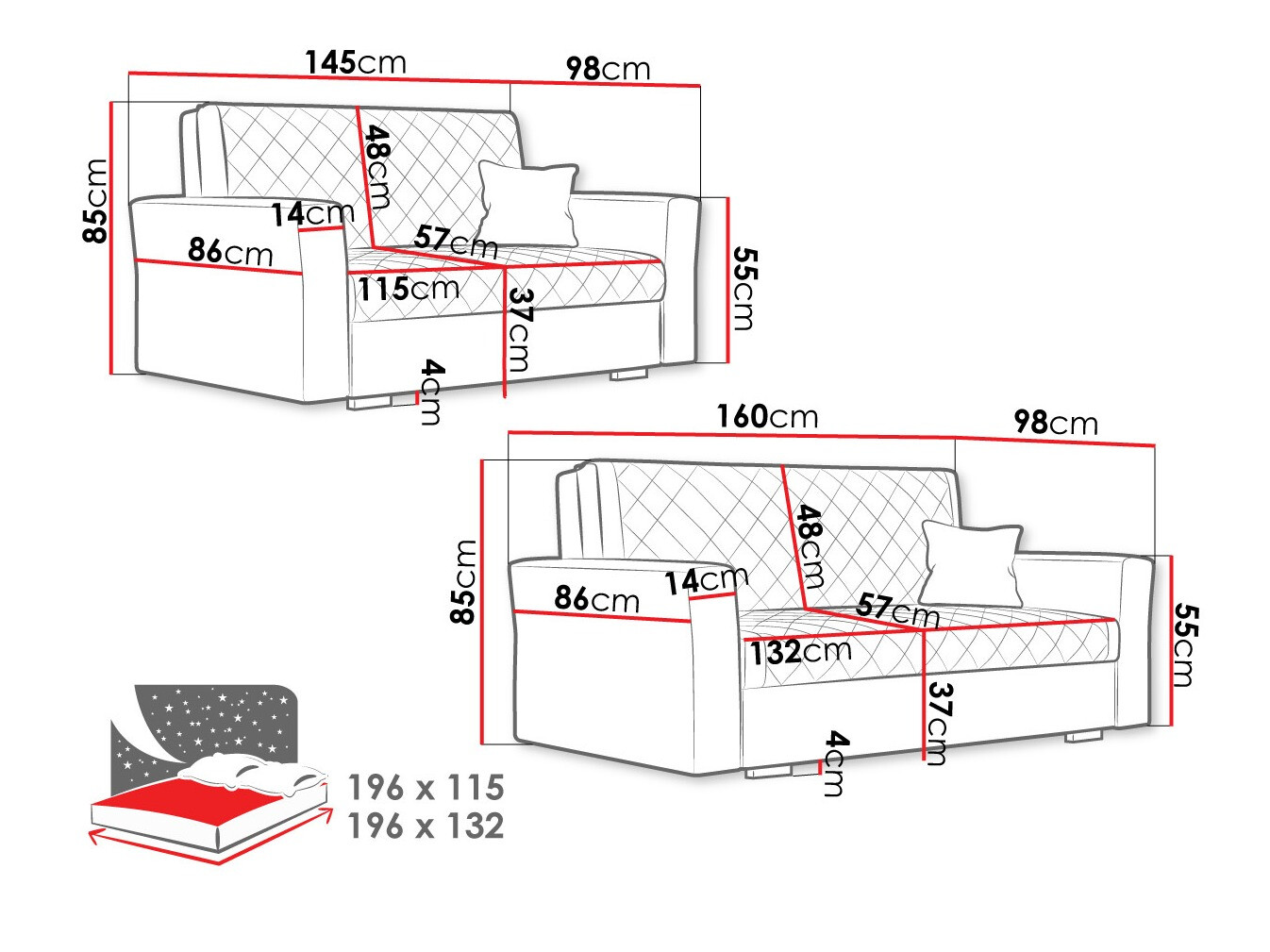 Tapecirani namještaj Clarona IV (Zanzibar 190)