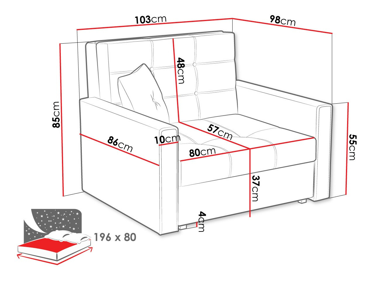 Fotelja Columbus 101 (Tatum 279)