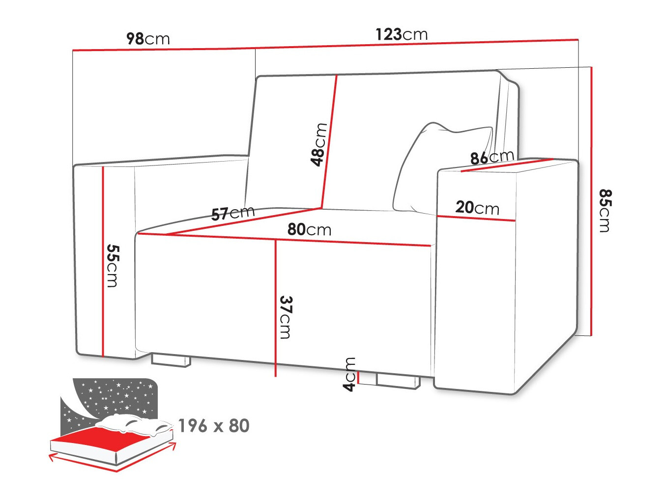 Fotelja Columbus 195 (Neve 3)