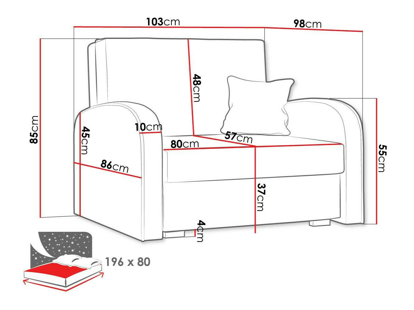 Fotelja Galona I (Mono 244 + Sorriso 4)