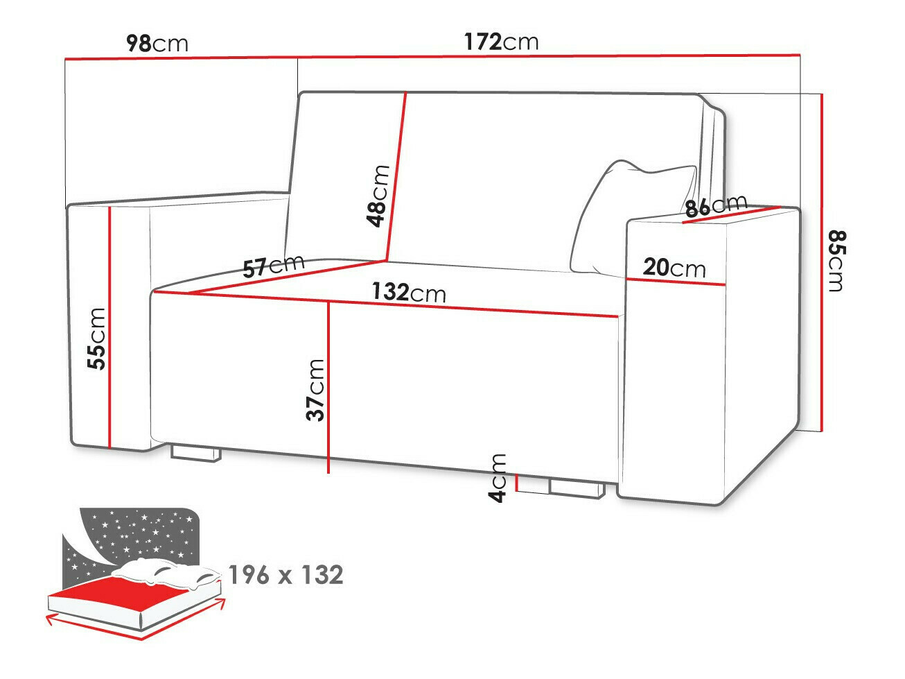 Kauč na razvlačenje Serora III (Neve 34)