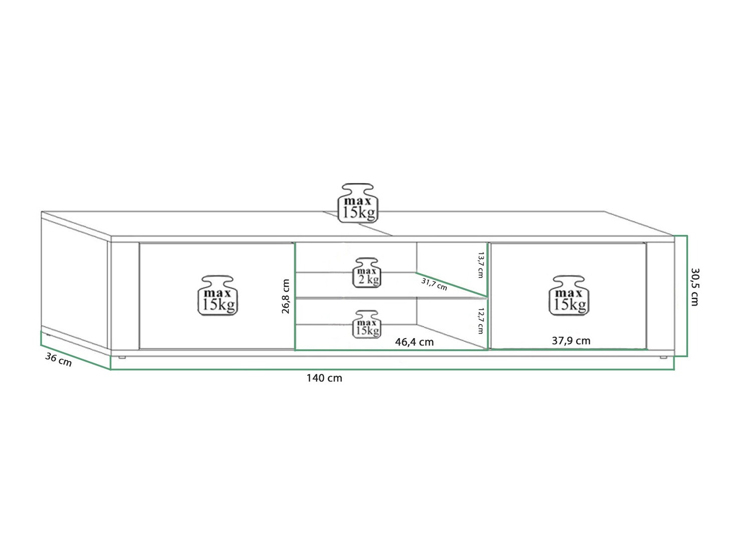 TV stol Gilroy 107 (Sonoma hrast)