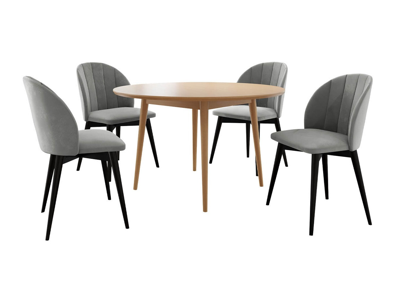 Blagovaonski set Racine 127 (Crna + Magic Velvet 2217)