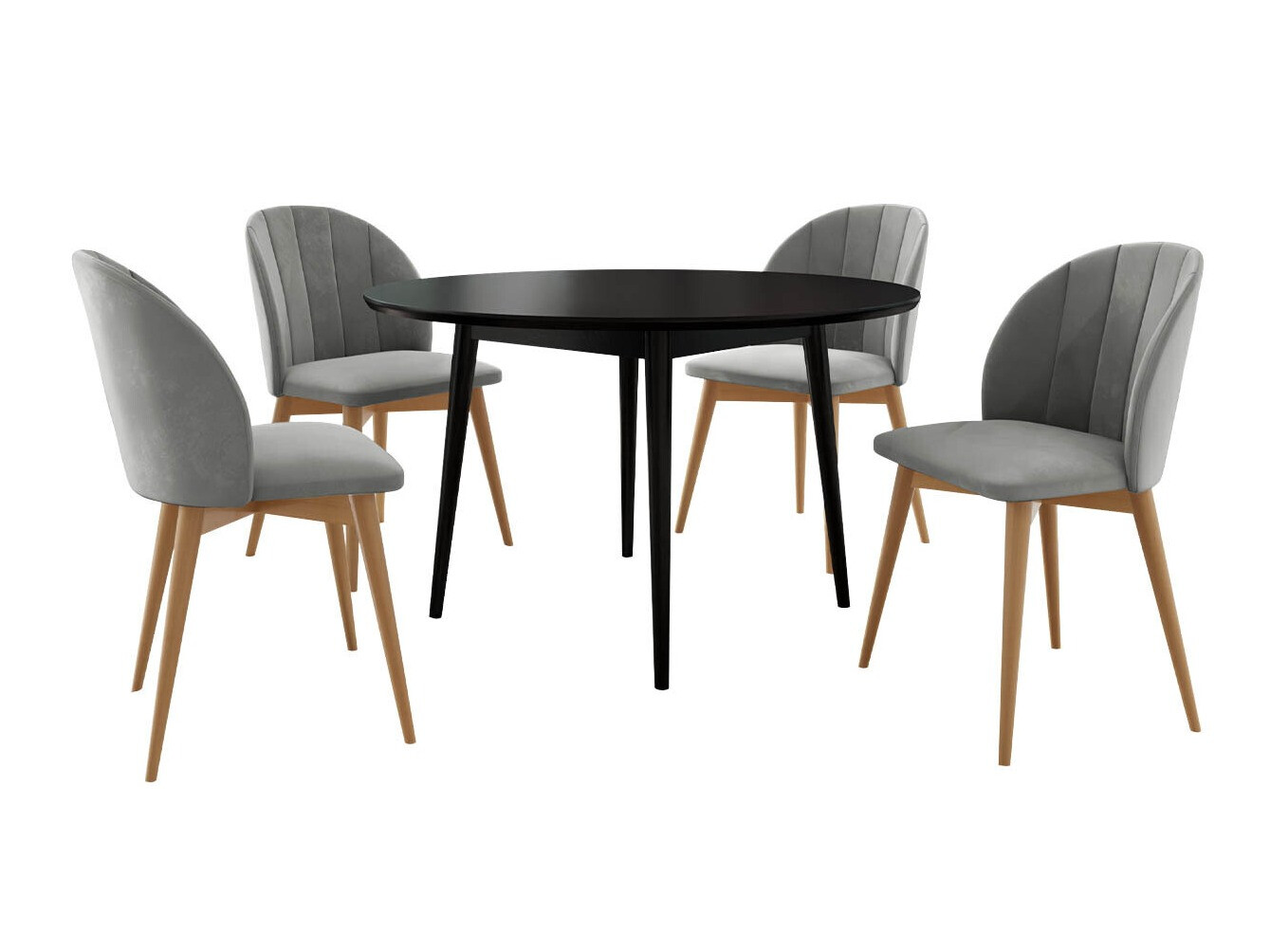 Blagovaonski set Racine 127 (Smeđa + Magic Velvet 2217)