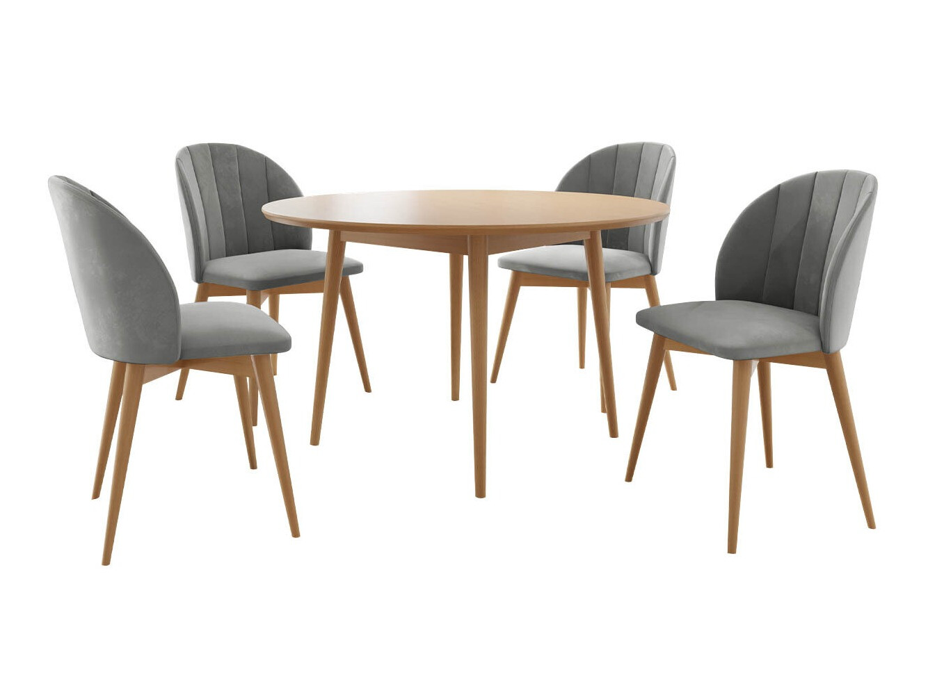 Blagovaonski set Racine 127 (Smeđa + Magic Velvet 2217)