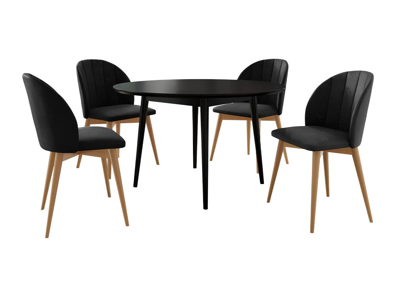 Blagovaonski set Racine 127 (Smeđa + Magic Velvet 2219)