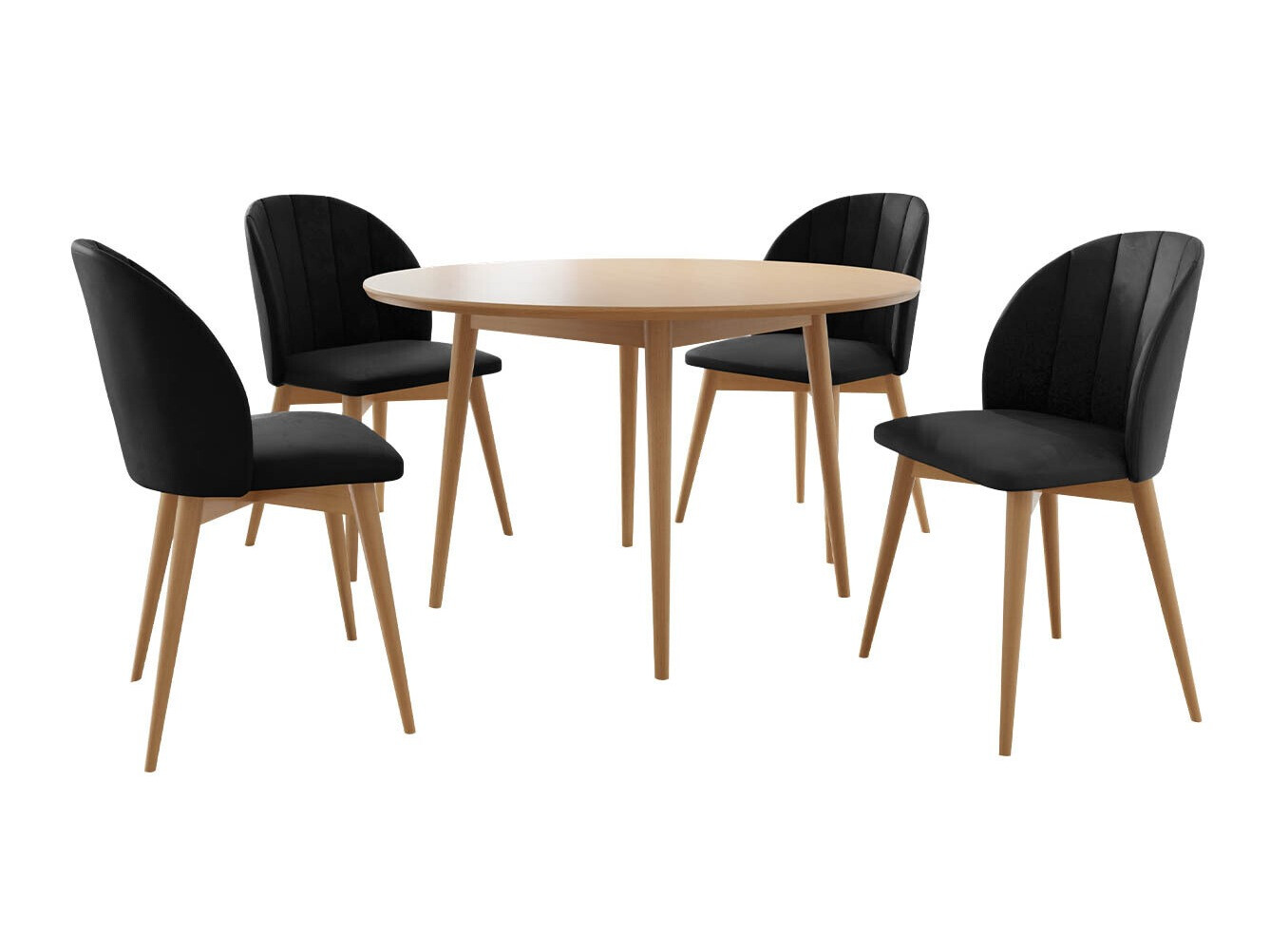 Blagovaonski set Racine 127 (Smeđa + Magic Velvet 2219)