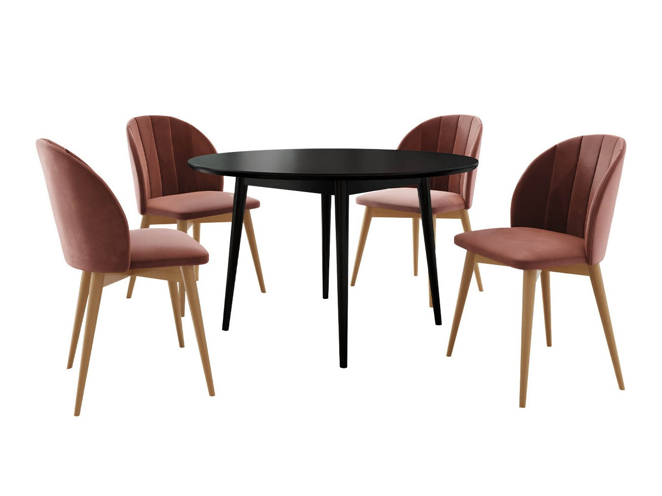 Blagovaonski set Racine 127 (Smeđa + Magic Velvet 2258)