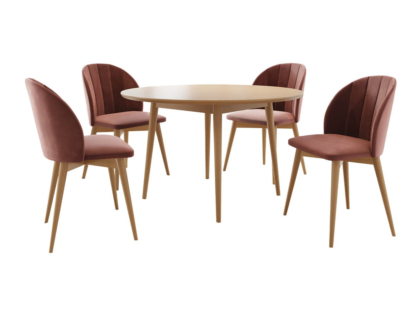 Blagovaonski set Racine 127 (Smeđa + Magic Velvet 2258)