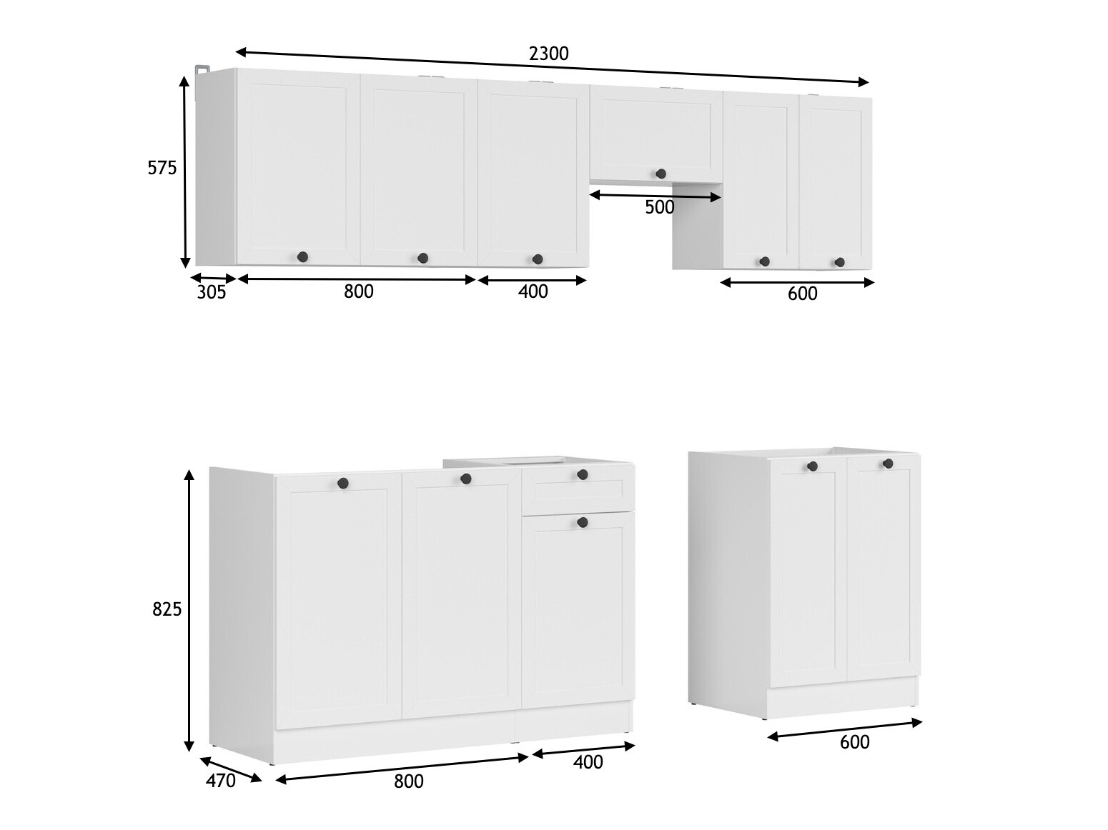 Modularan kuhinjski set Classic White 120