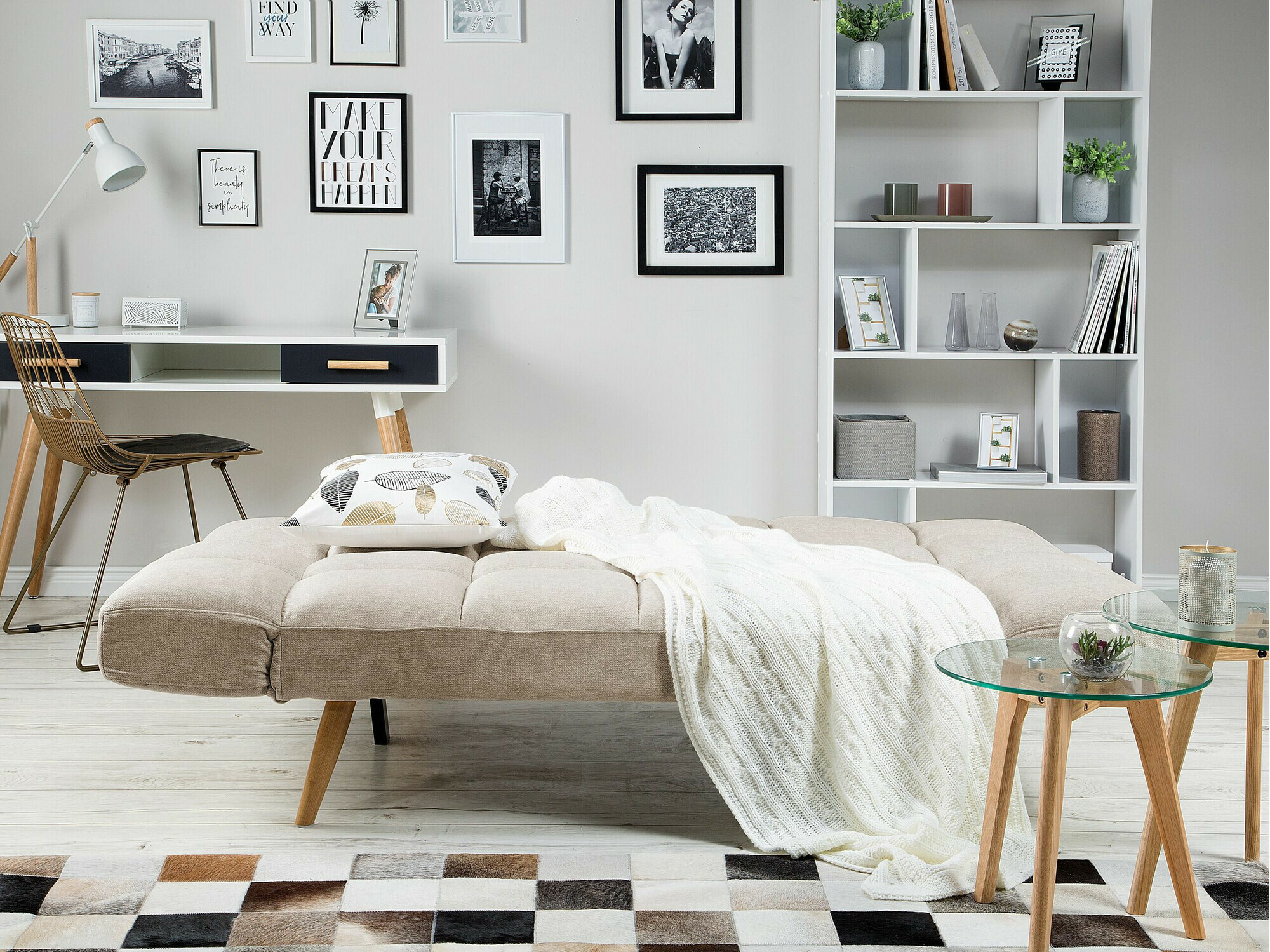 Kauč na razvlačenje Berwyn 1552 (Bež)