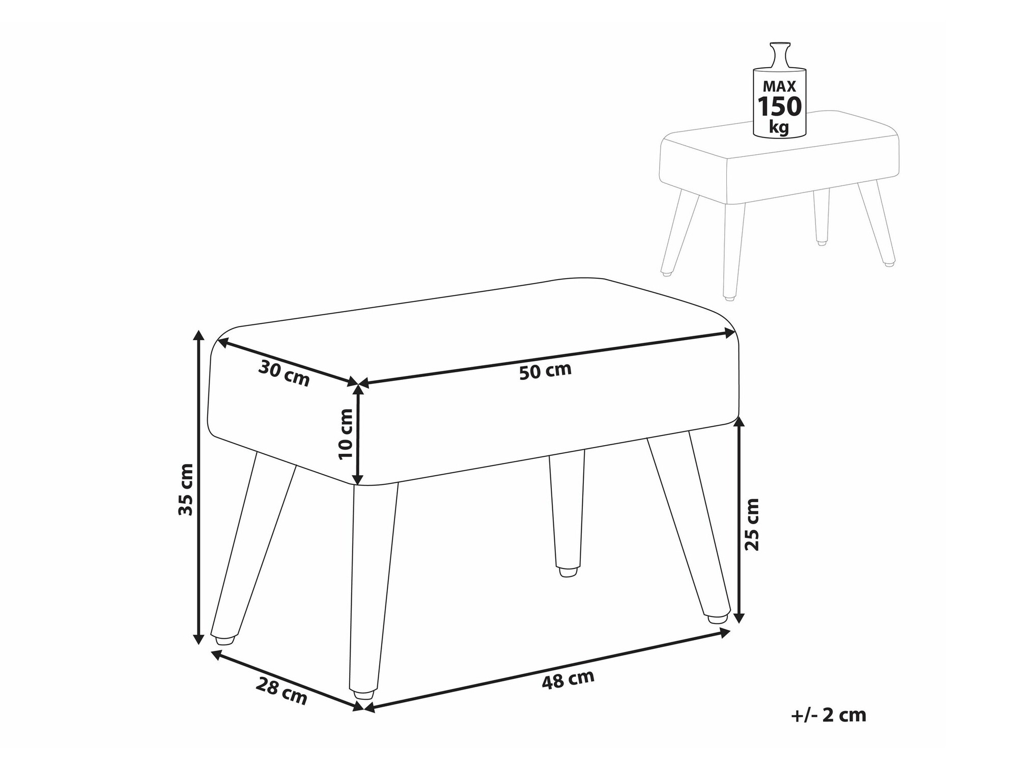 Tabure Berwyn 1551 (Bijela + Bež)