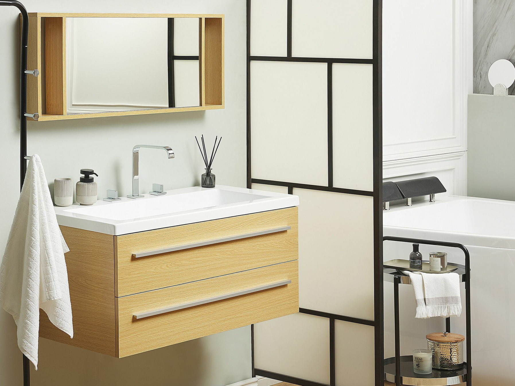 Kupaonski namještaj Berwyn 1558 (Svijetlo drvo)