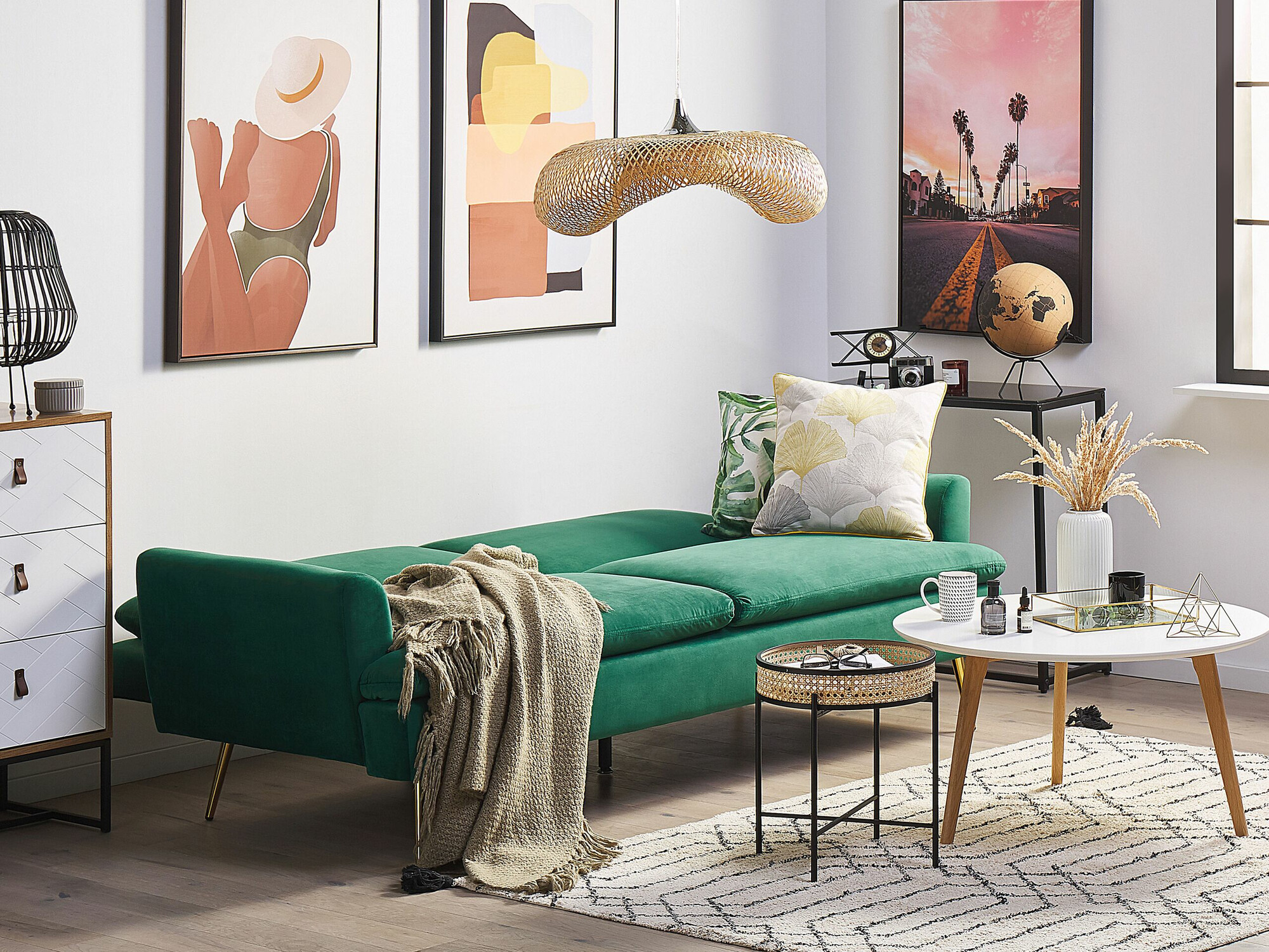 Kauč na razvlačenje Berwyn 1564 (Zelena)