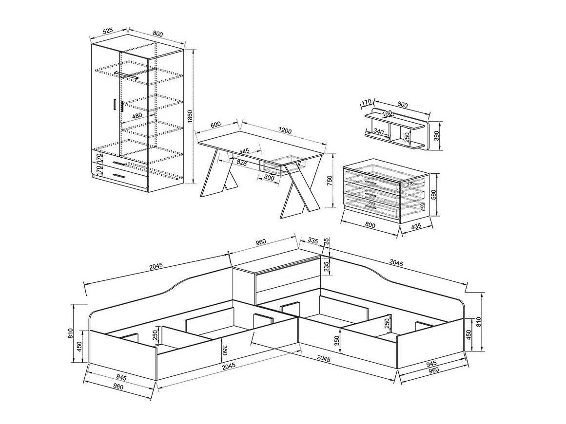 Set za dječju sobu Camsoe 116