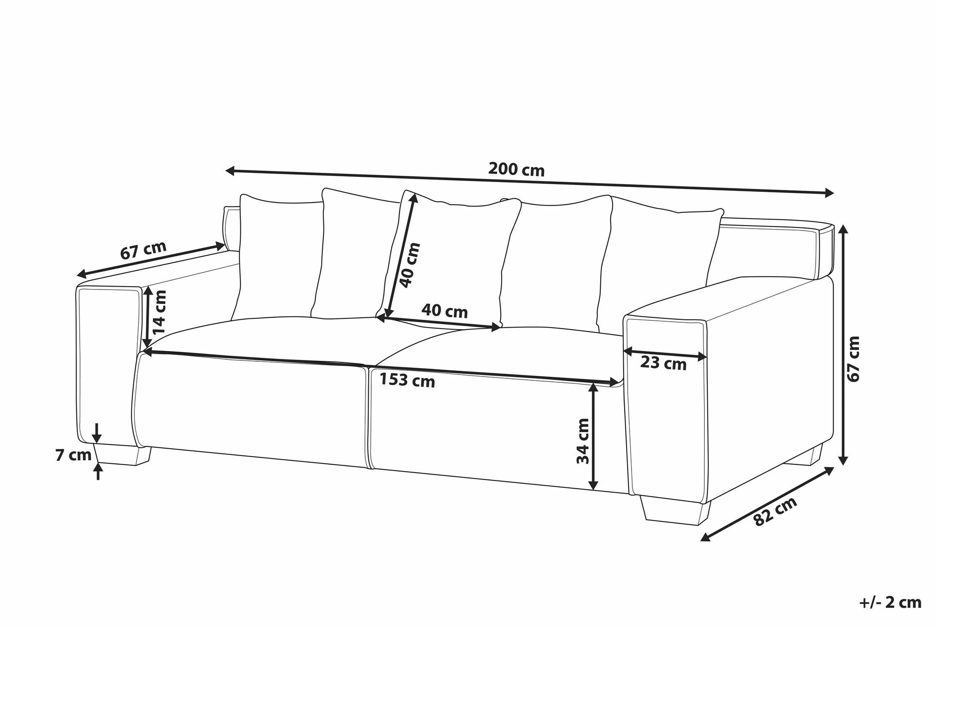 Kauč Berwyn 1570 (Siva)