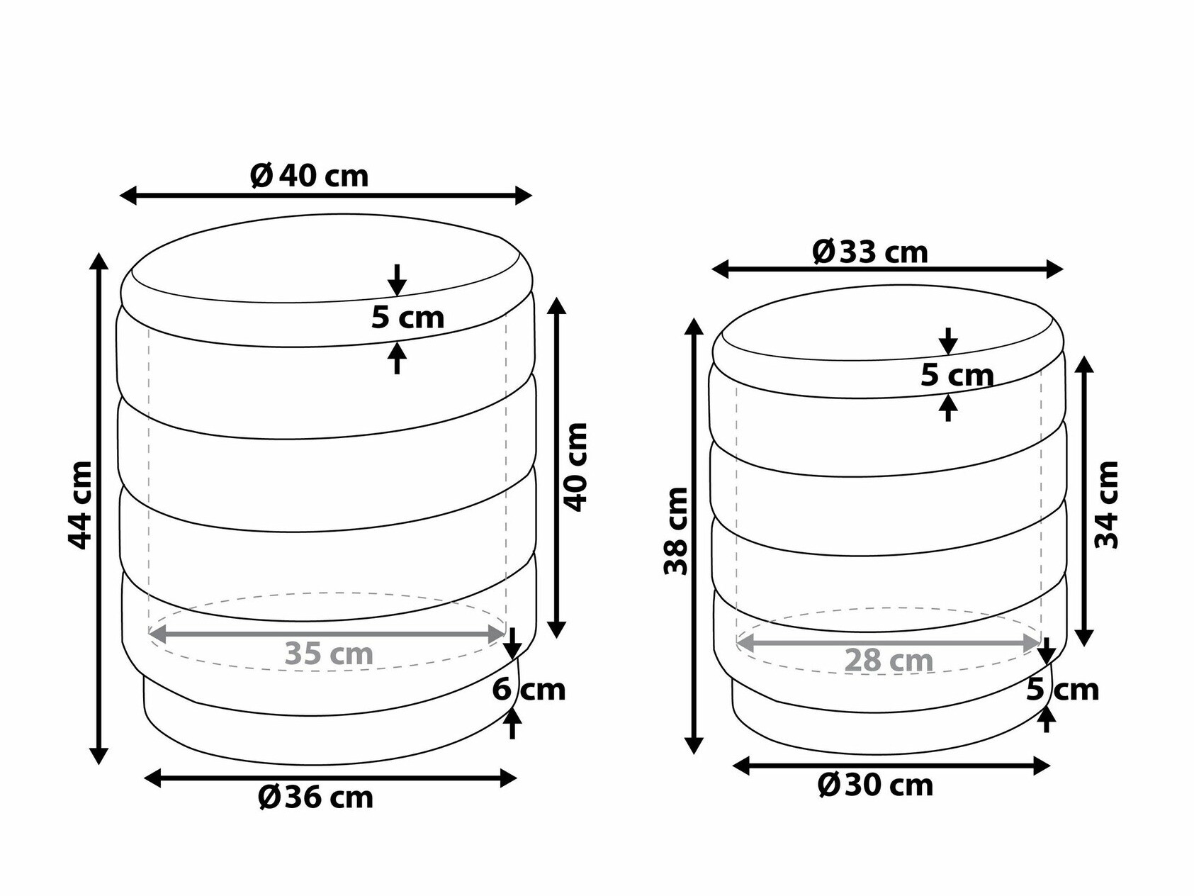 Set taburea Berwyn 1577 (Ružičasta)