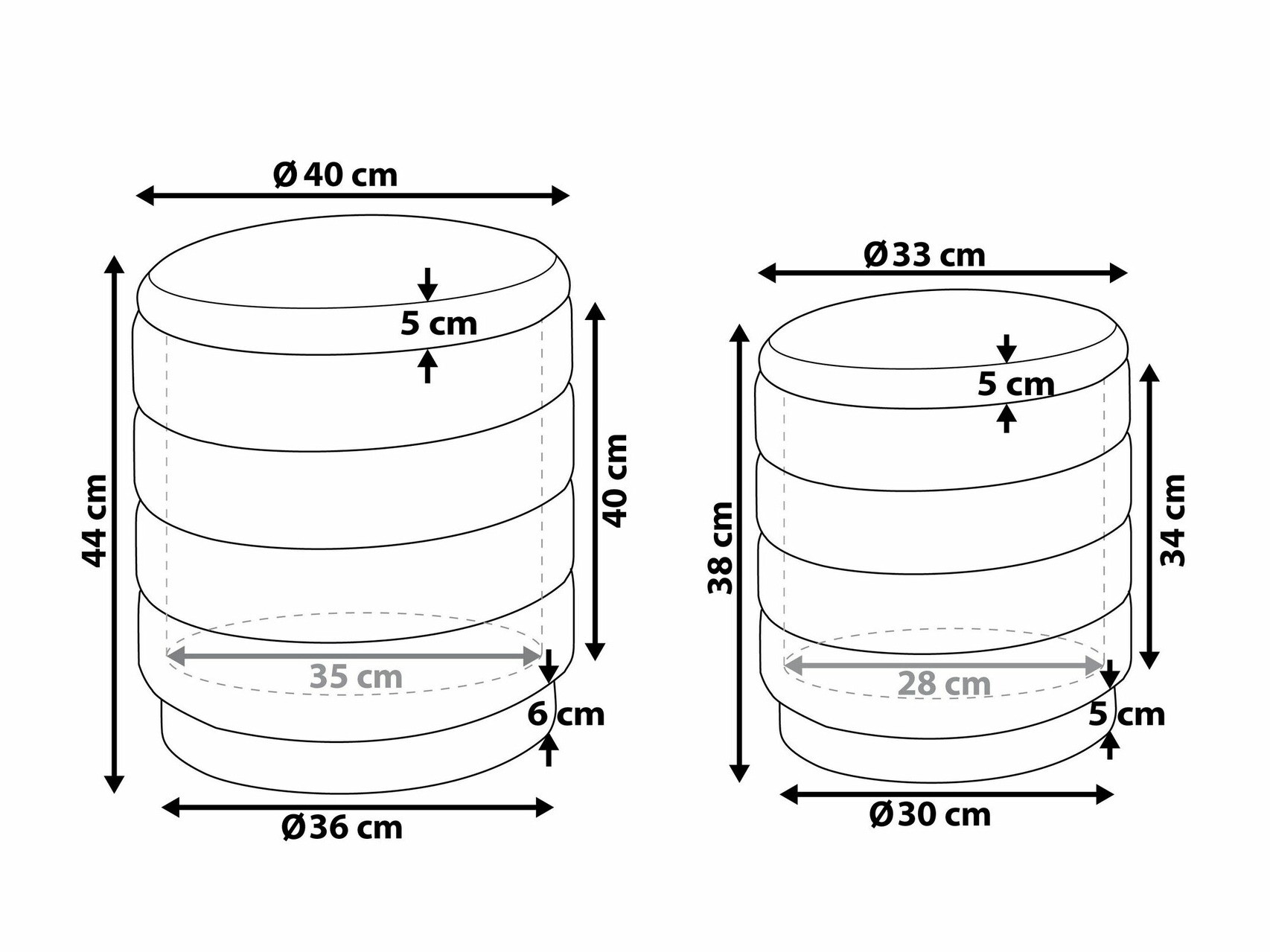 Set taburea Berwyn 1577 (Tamno žuta)