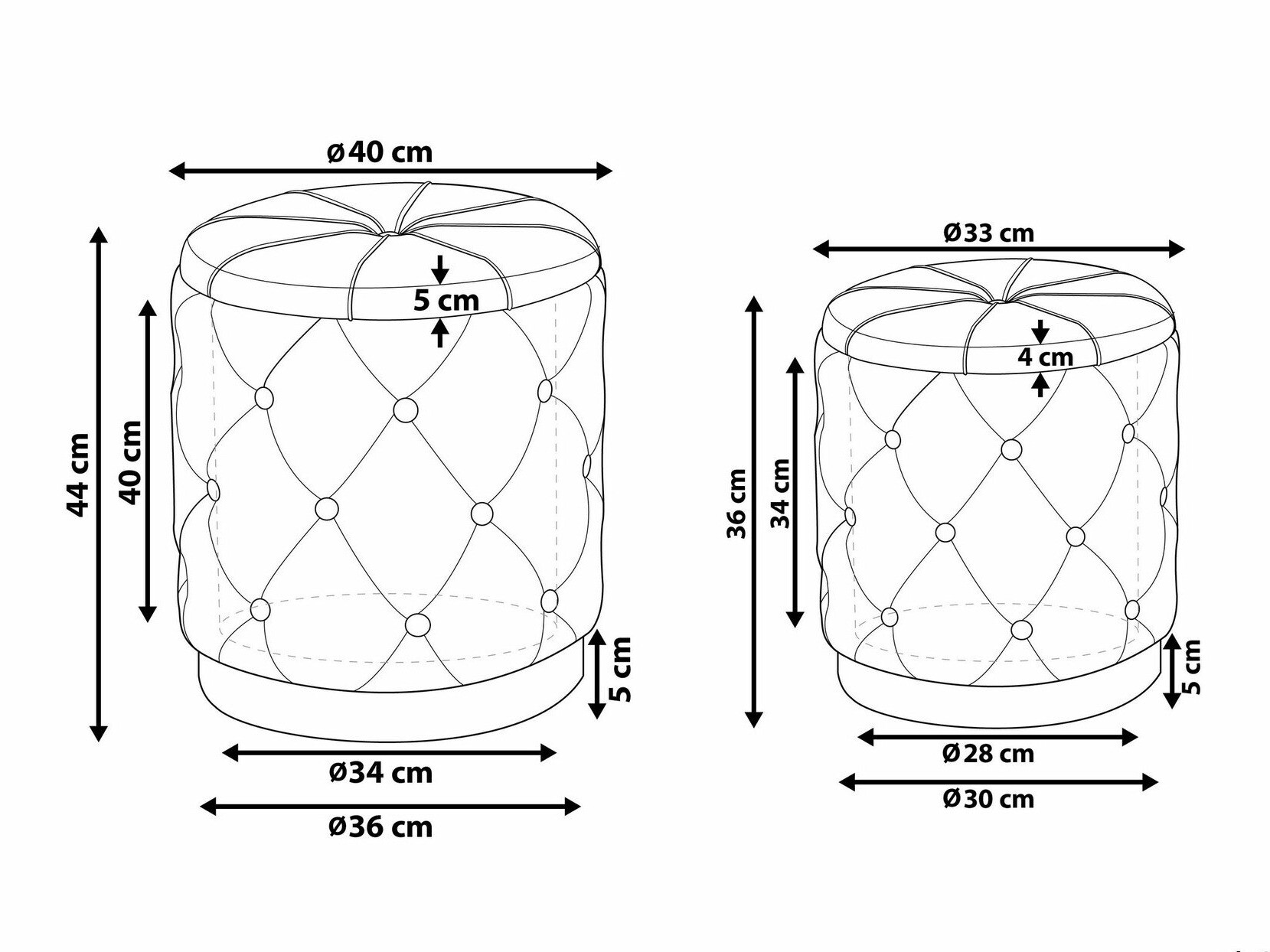 Set taburea Berwyn 1580 (Tamno žuta)