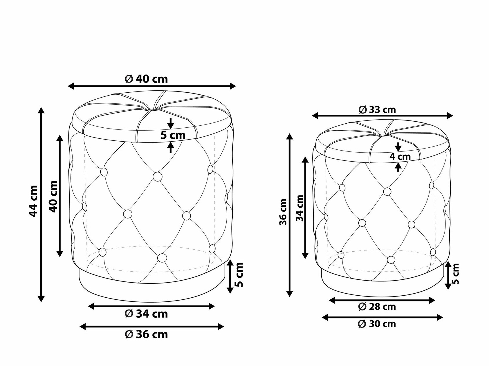 Set taburea Berwyn 1580 (Taupe)