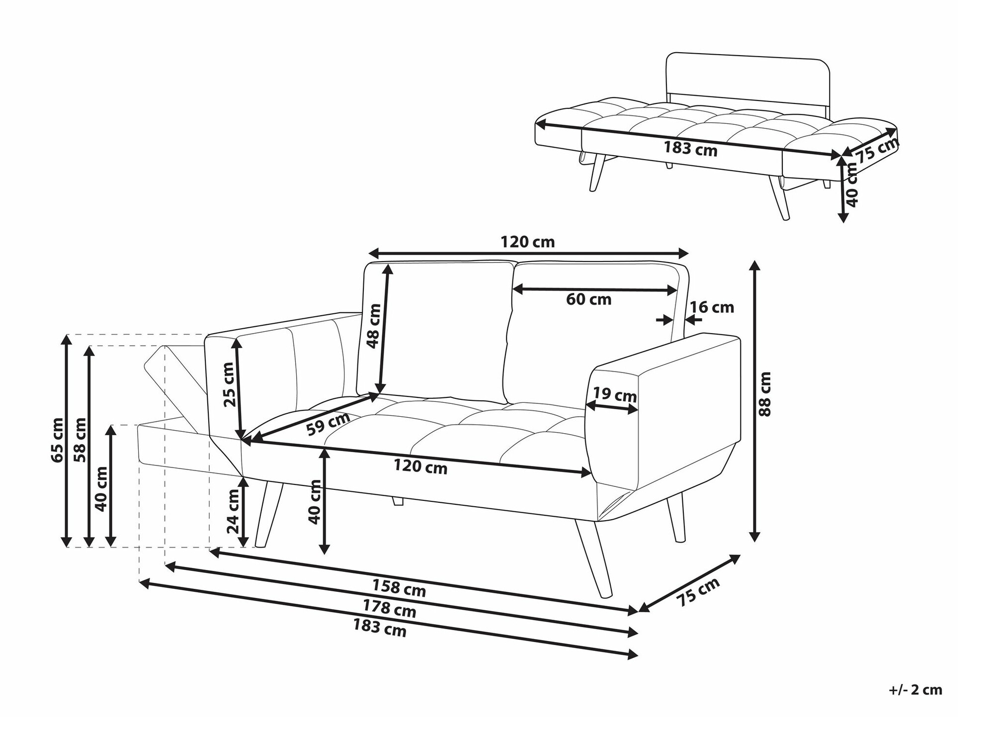 Kauč Berwyn 446 (Tamno plava)
