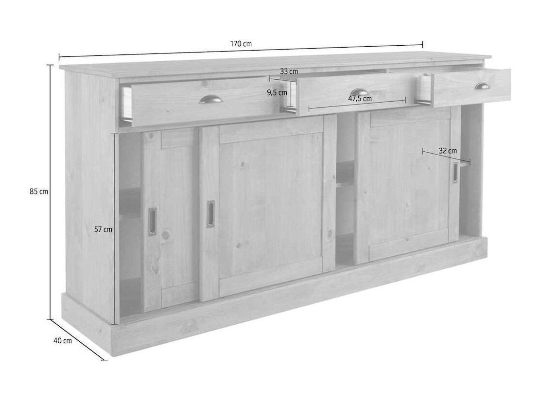 Komoda Felelma 101 (Smeđa)