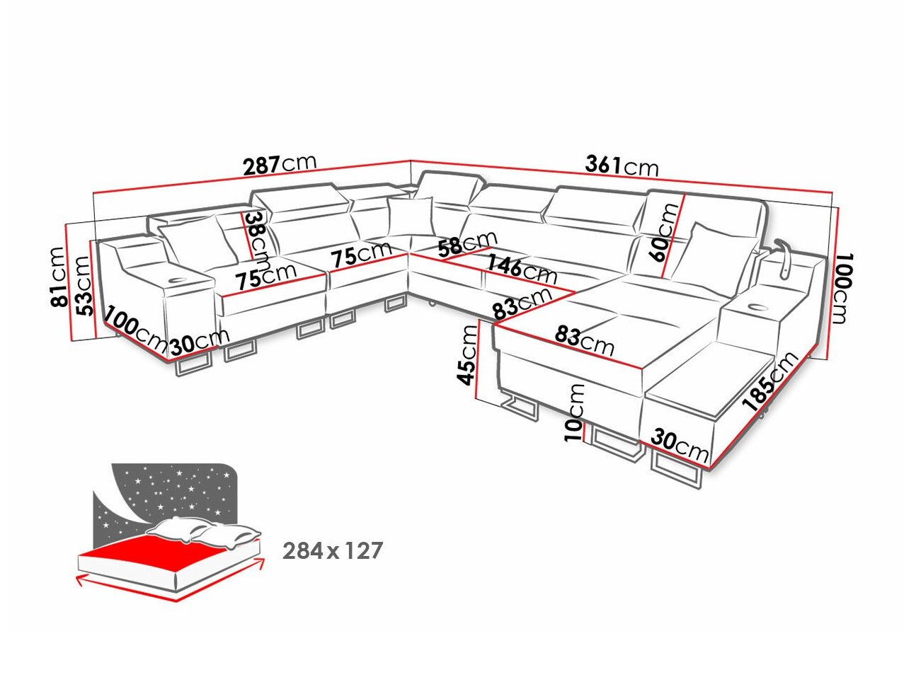 Kutna garnitura Sarasota 160 (Uttario Velvet 2951 + Uttario Velvet 2954)