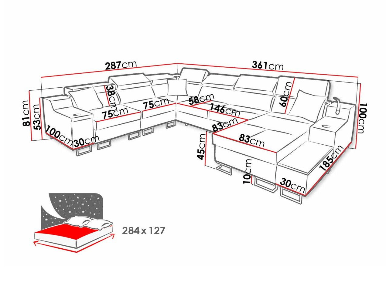 Kutna garnitura Sarasota 160 (Uttario Velvet 2979 + Uttario Velvet 2980)