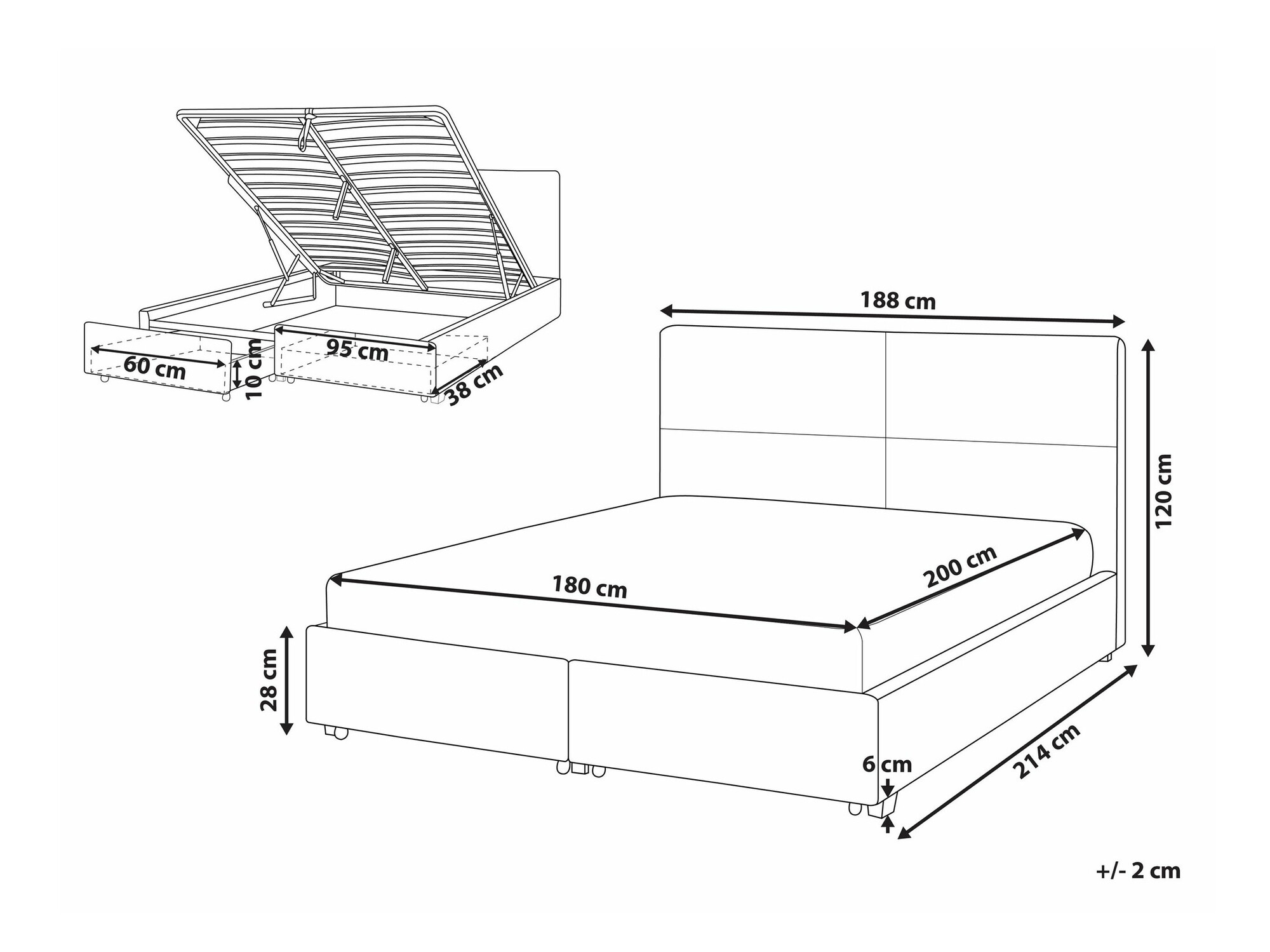 Krevet Berwyn 1615 (Plava)