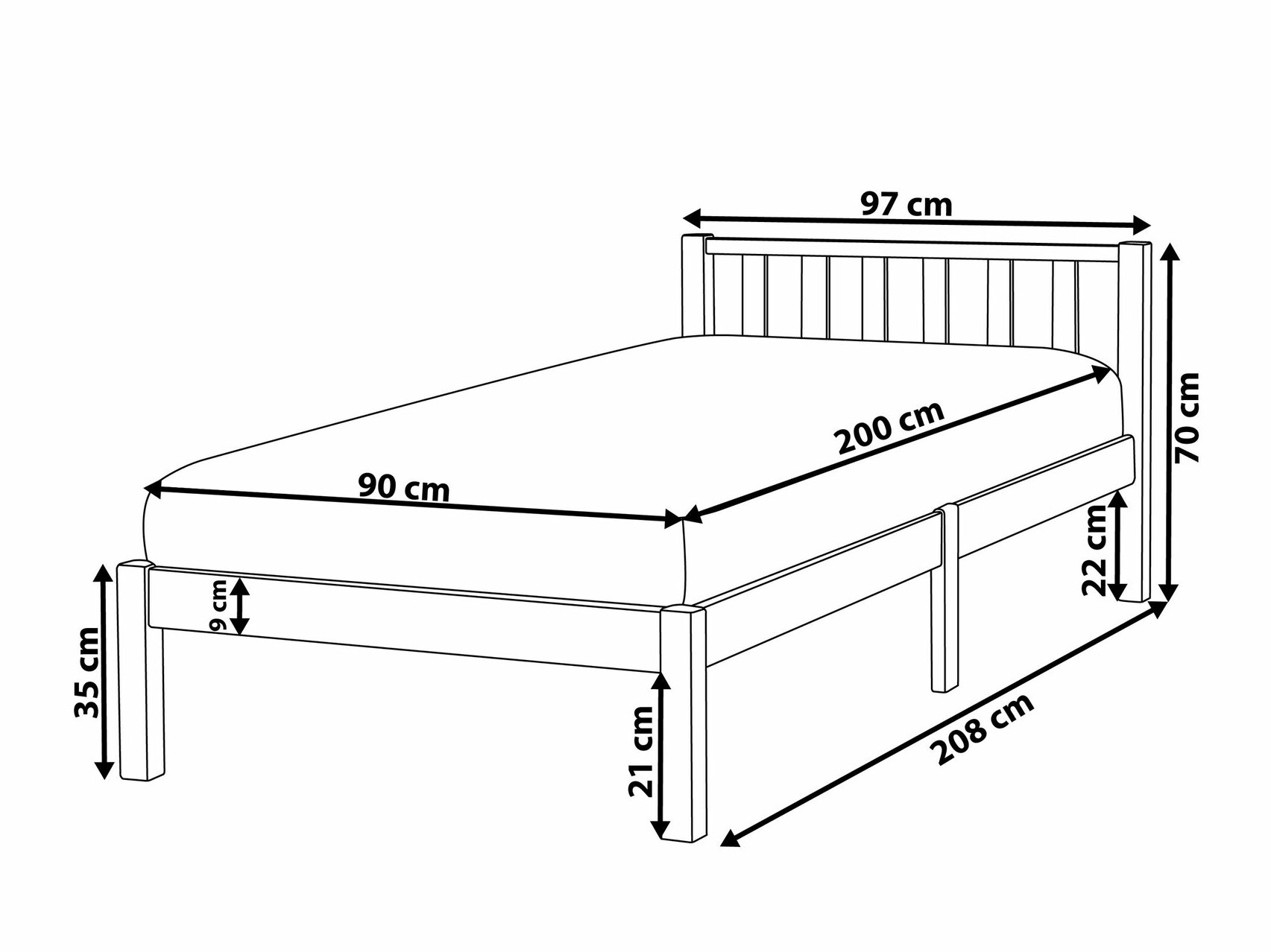 Krevet Berwyn 1156 (Bijela)