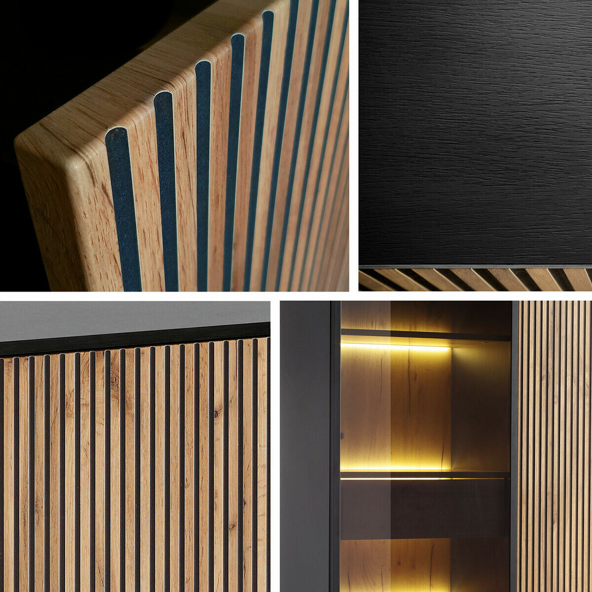 Ormarić Soferi 107 (Crna + Hrast Wotan)