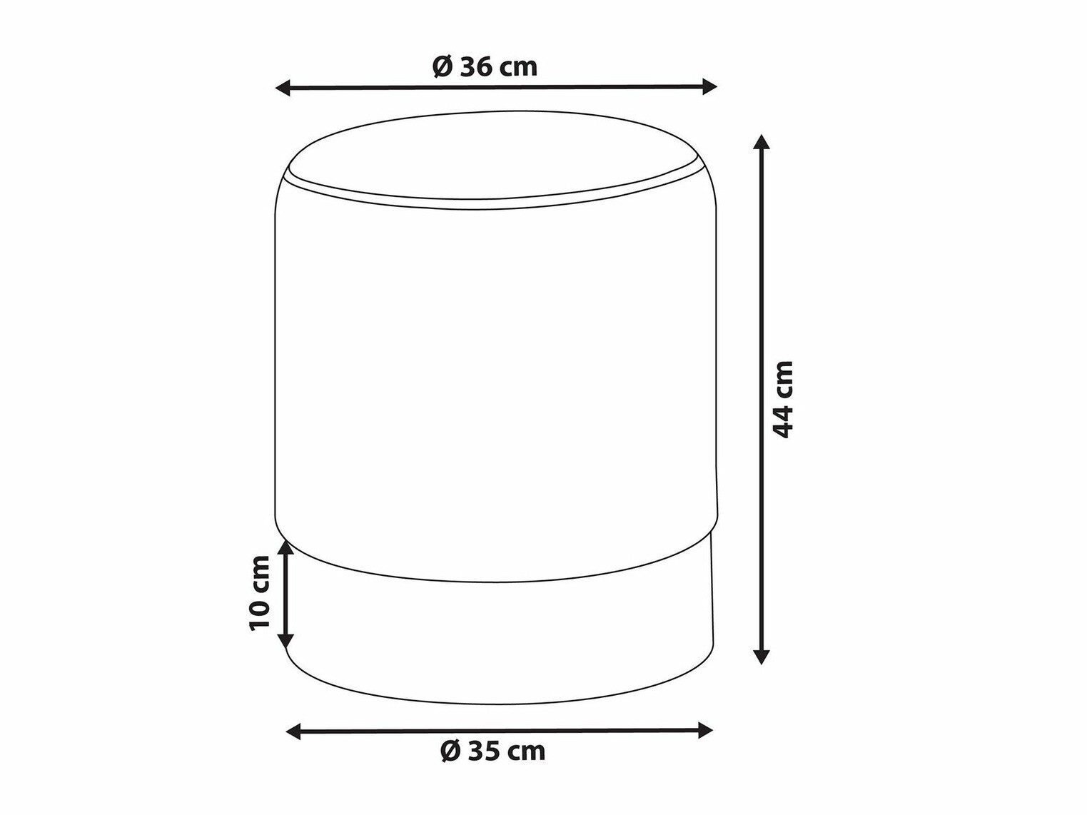 Tabure Berwyn 1630 (Crna)