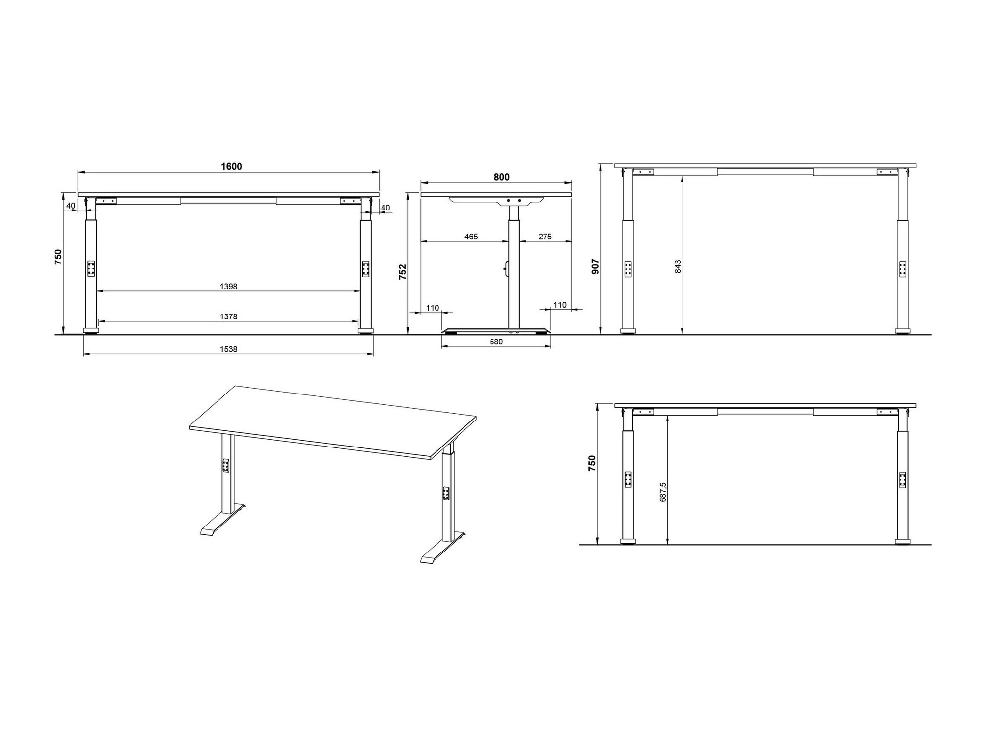 Uredski stol Sacramento 421 (Navarra hrast + Bijela)