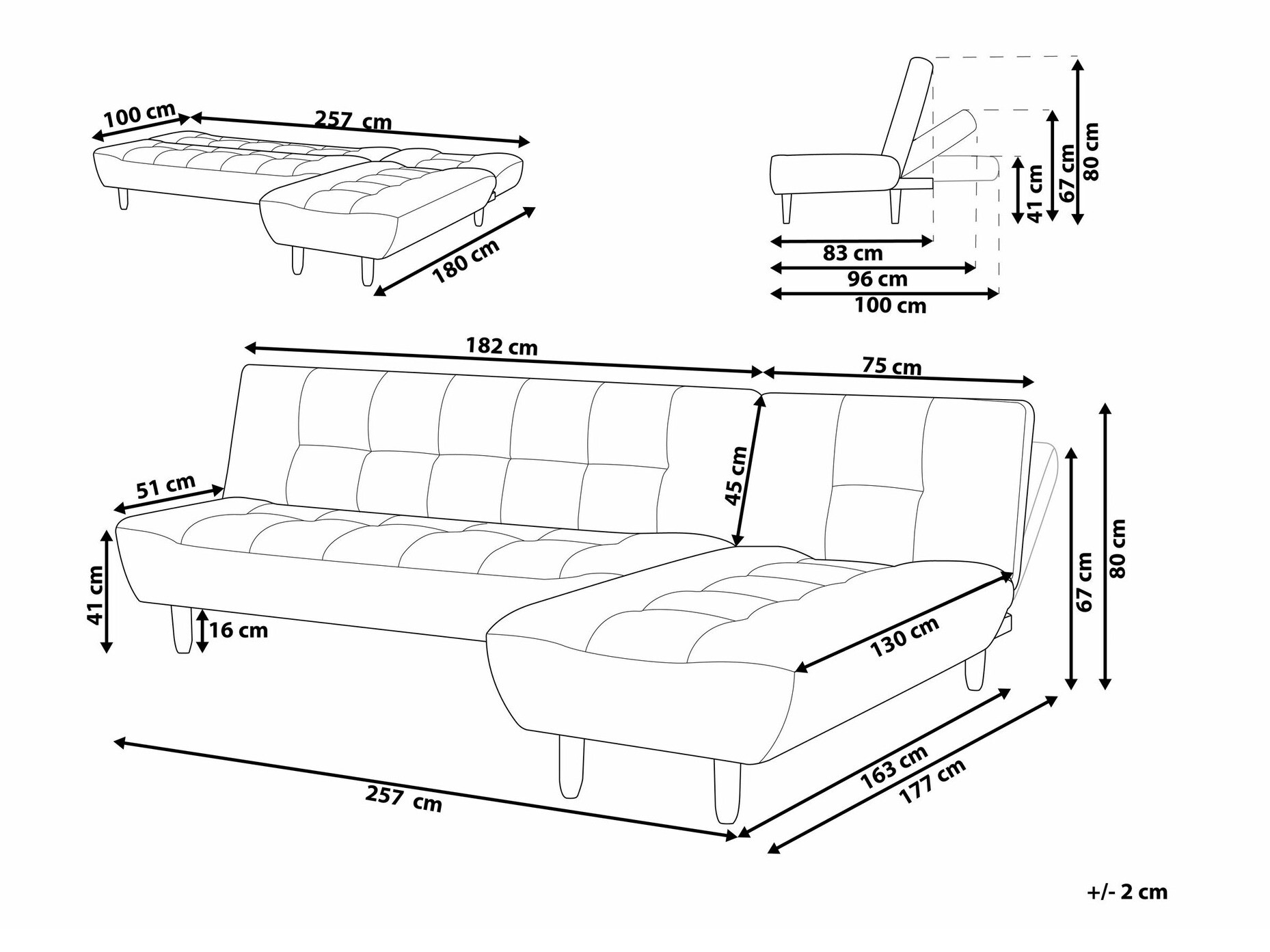 Kutna garnitura Berwyn 1650 (Siva)
