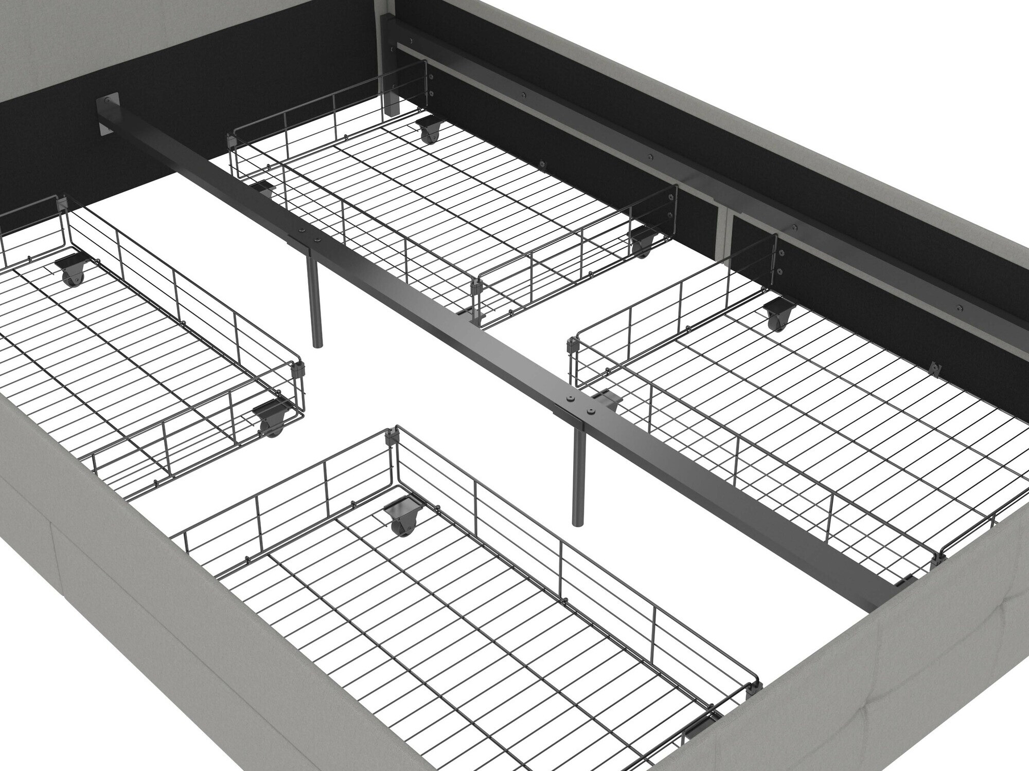 Krevet Denton 1269 (Svijetlo siva)
