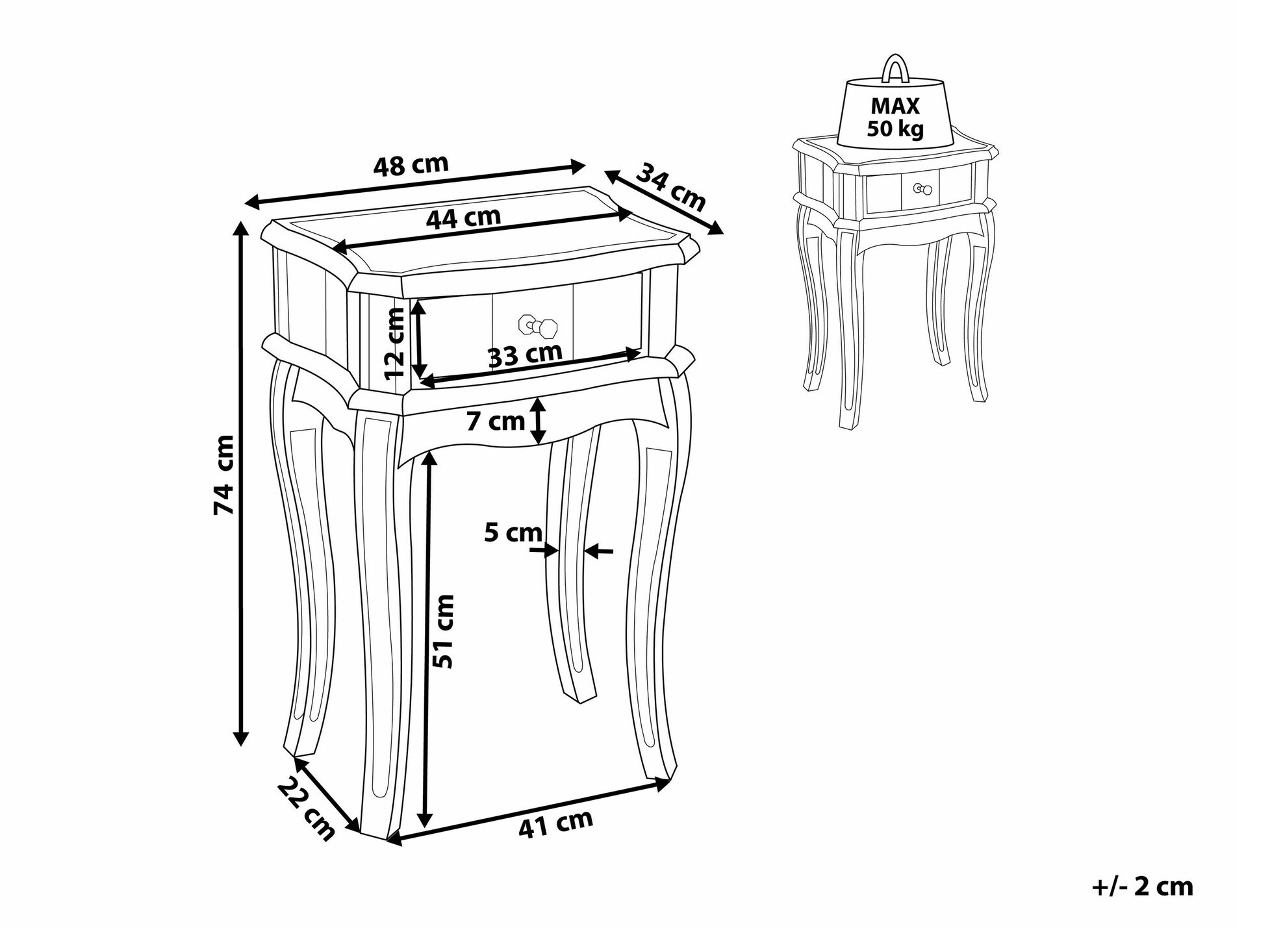Pomoćni stolić Berwyn 1661