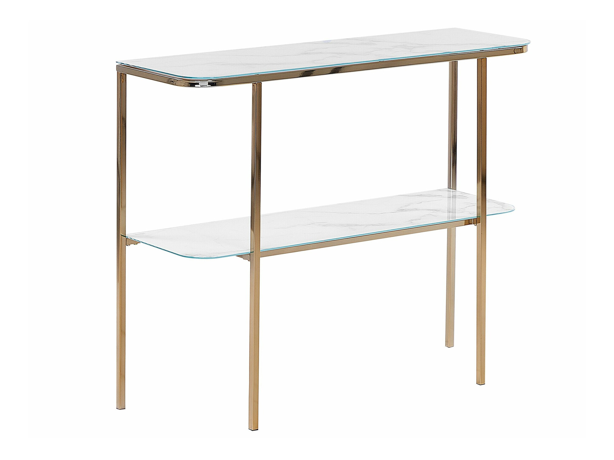 Konzolni stolić Berwyn 1669 (Zlatna + Bijeli mramor)