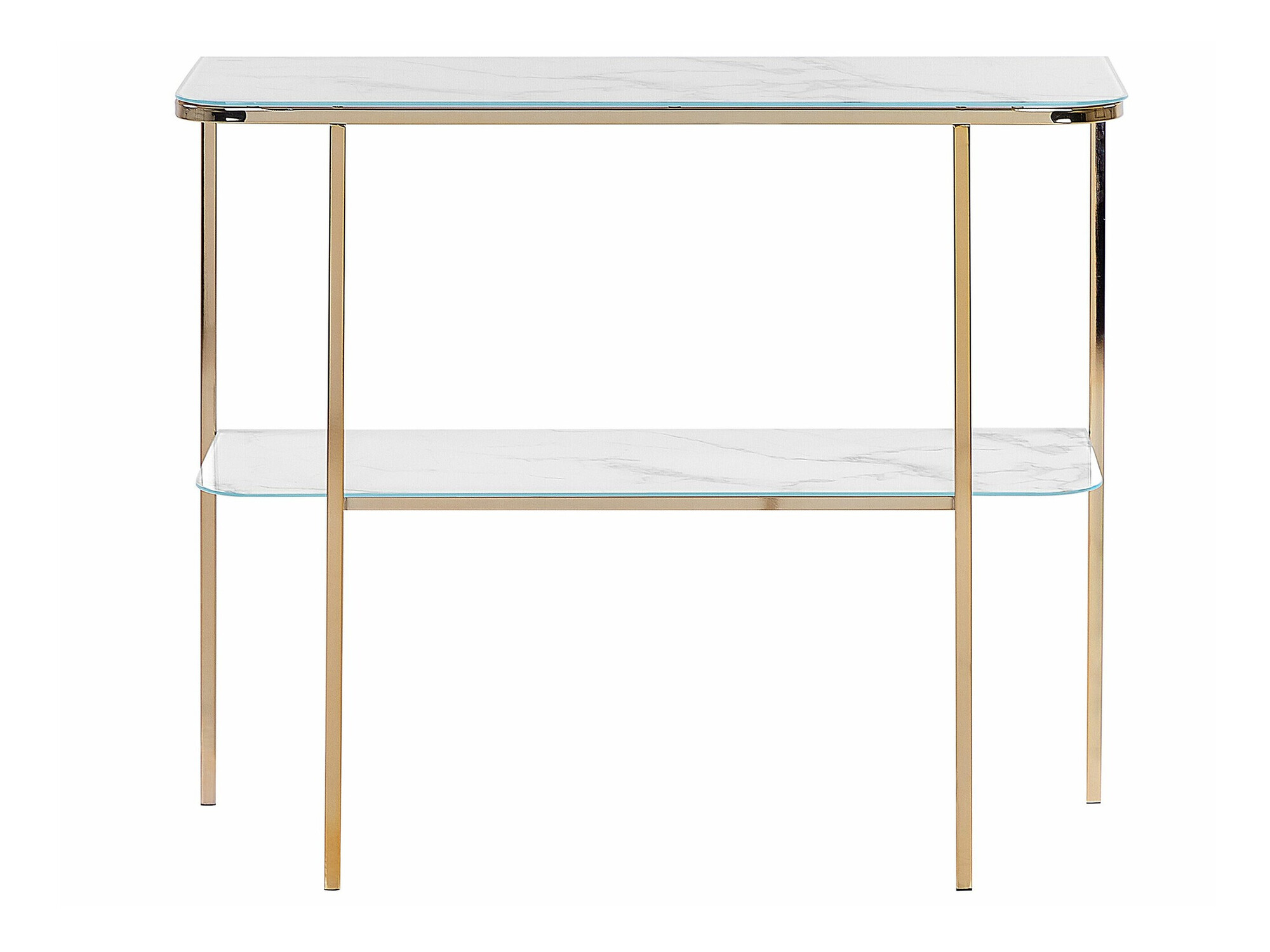 Konzolni stolić Berwyn 1669 (Zlatna + Bijeli mramor)
