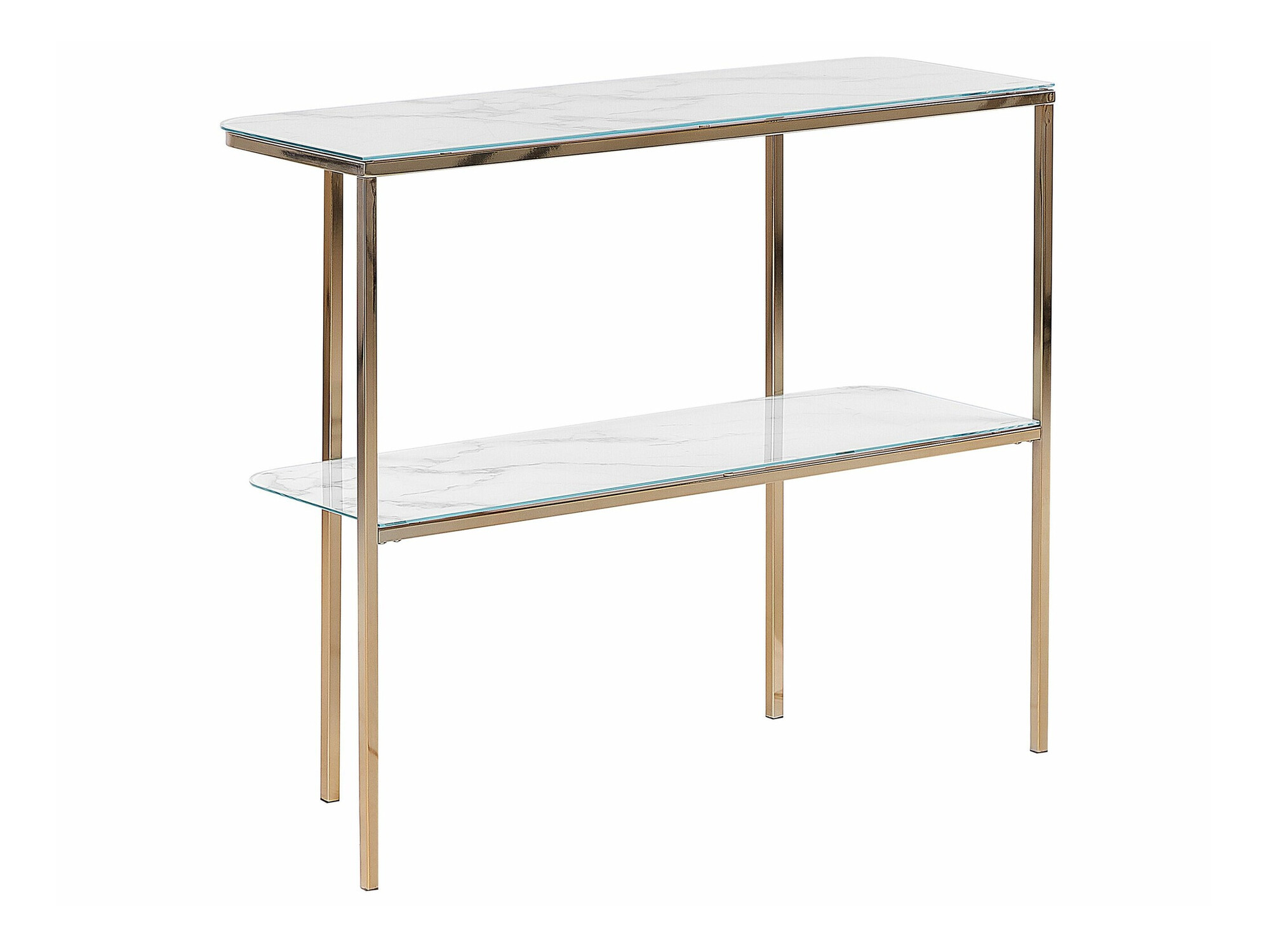 Konzolni stolić Berwyn 1669 (Zlatna + Bijeli mramor)